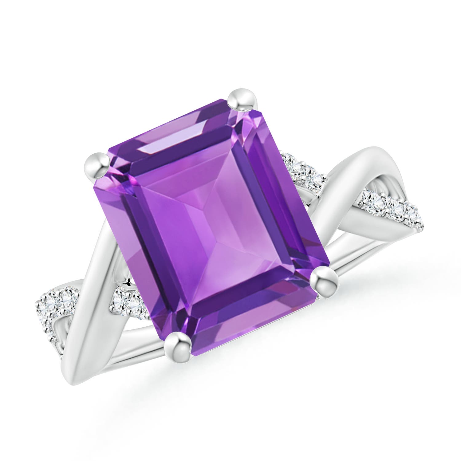 AA - Amethyst / 5.47 CT / 14 KT White Gold