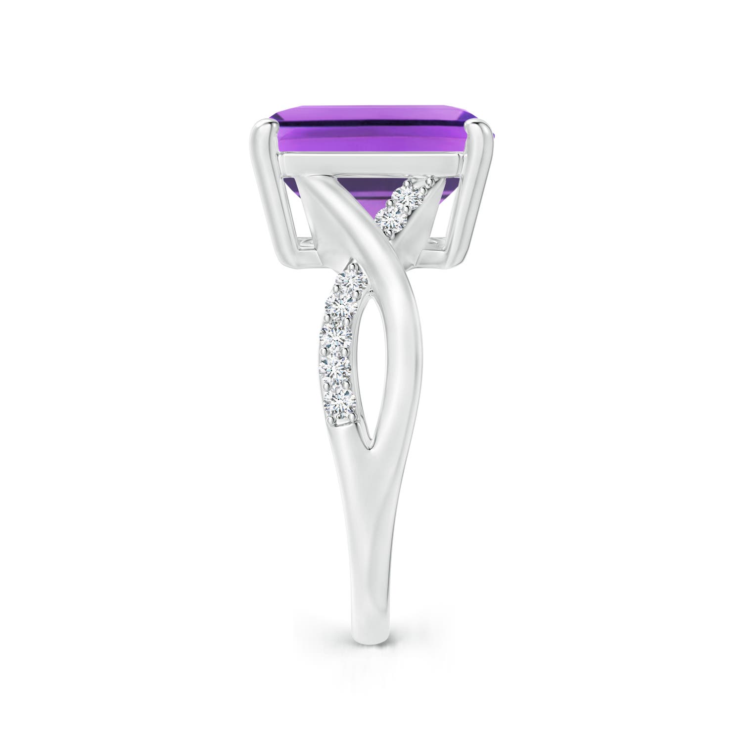 AA - Amethyst / 5.47 CT / 14 KT White Gold