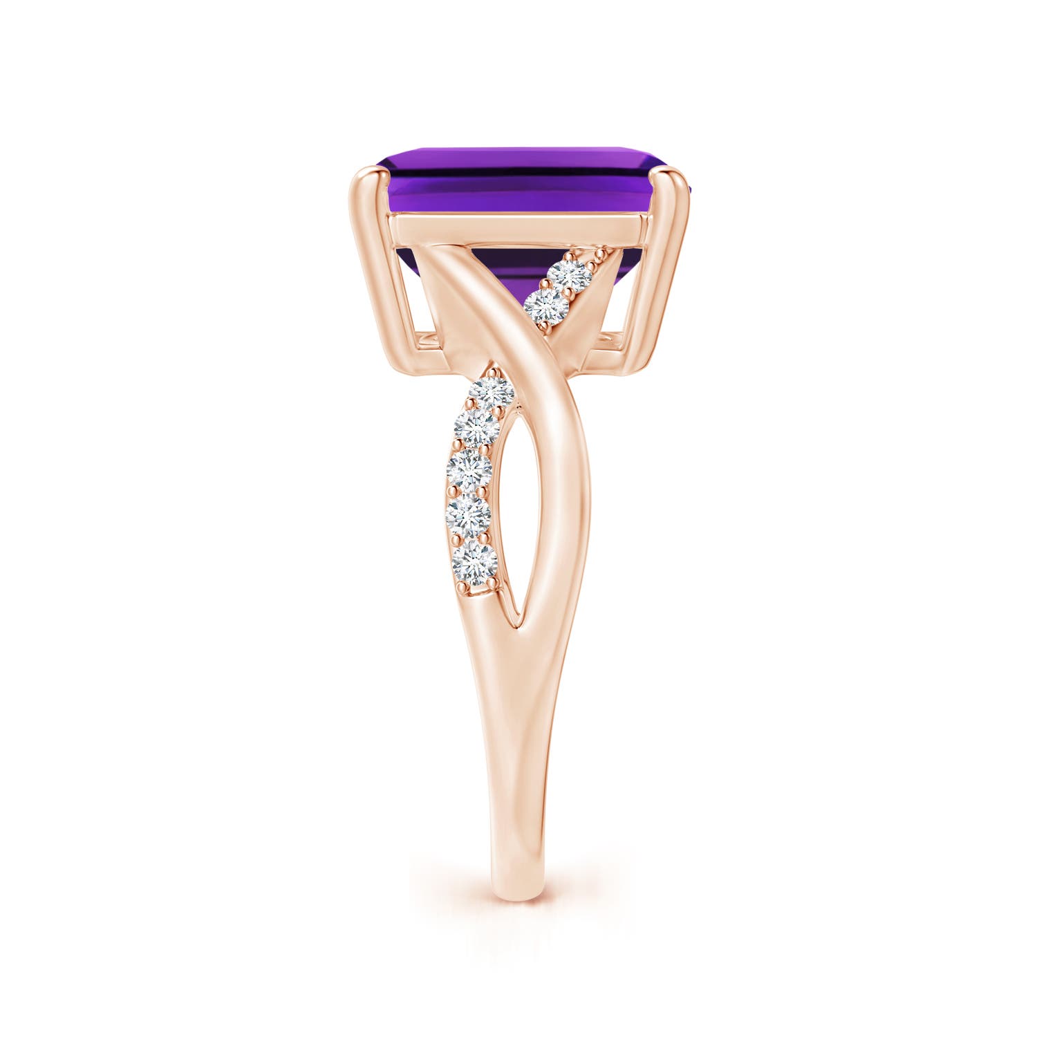 AAAA - Amethyst / 5.47 CT / 14 KT Rose Gold