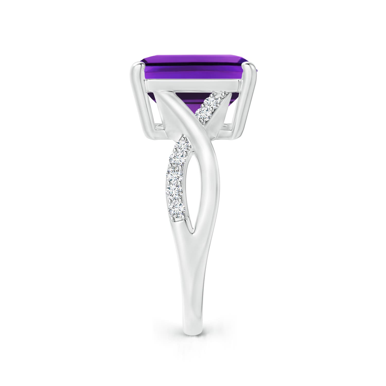 AAAA - Amethyst / 5.47 CT / 14 KT White Gold