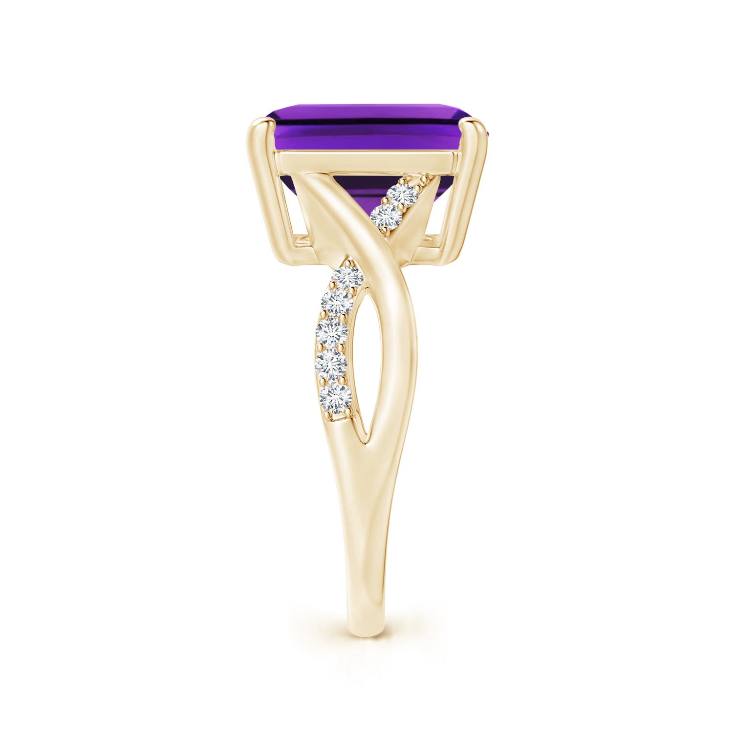 AAAA - Amethyst / 5.47 CT / 14 KT Yellow Gold