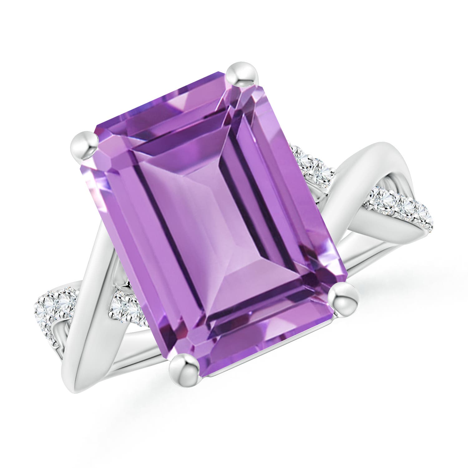 A - Amethyst / 6.7 CT / 14 KT White Gold