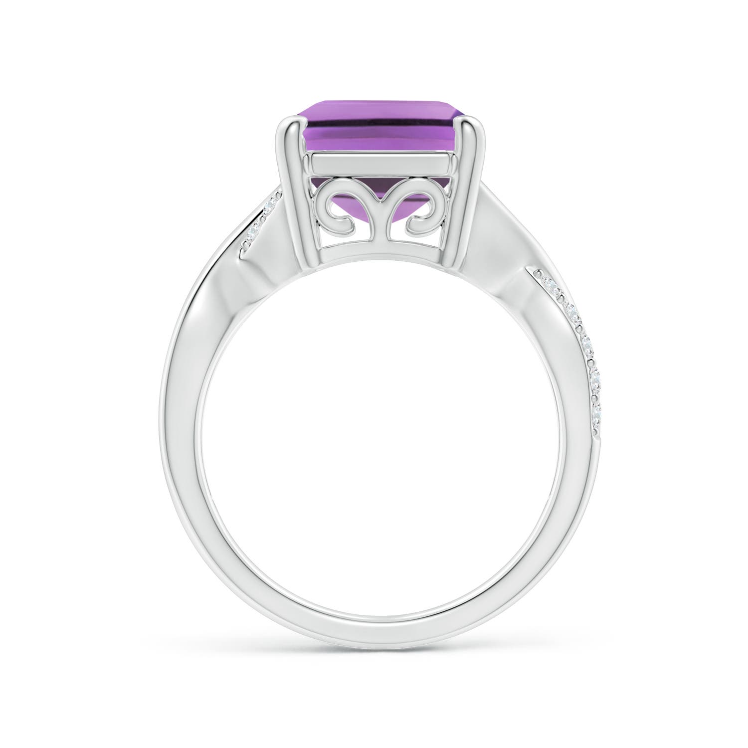 A - Amethyst / 6.7 CT / 14 KT White Gold