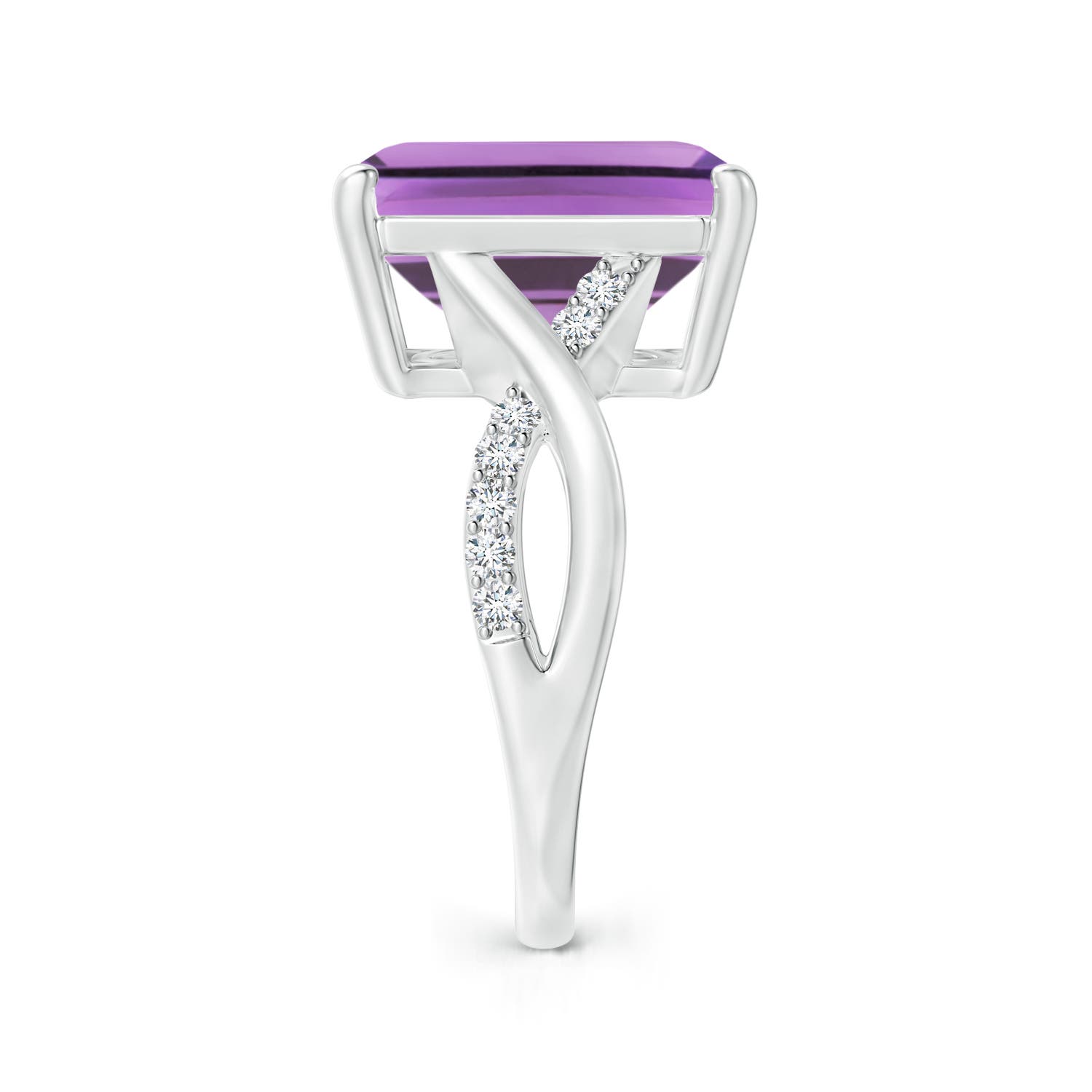 A - Amethyst / 6.7 CT / 14 KT White Gold