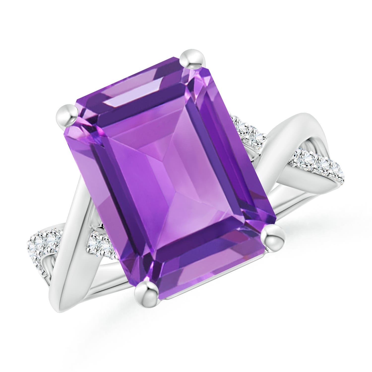 AA - Amethyst / 6.7 CT / 14 KT White Gold