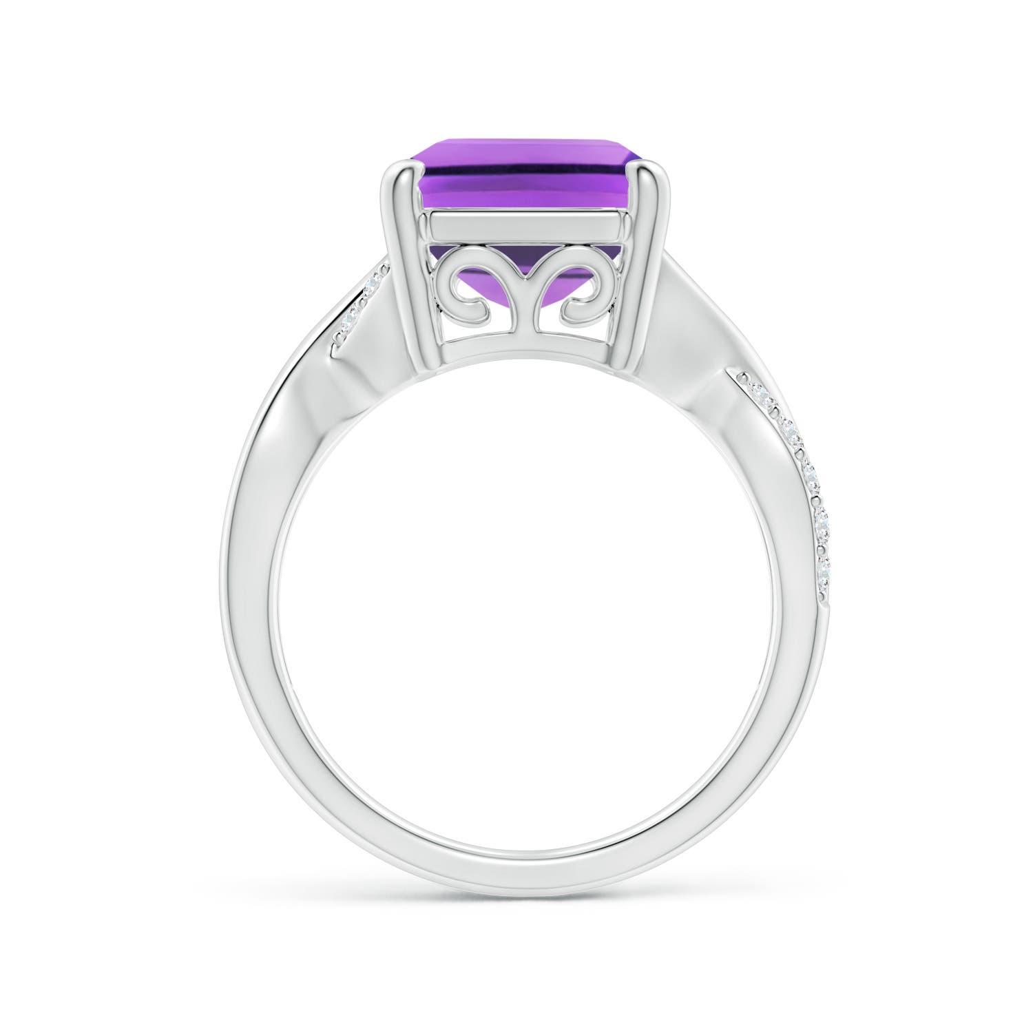 AA - Amethyst / 6.7 CT / 14 KT White Gold