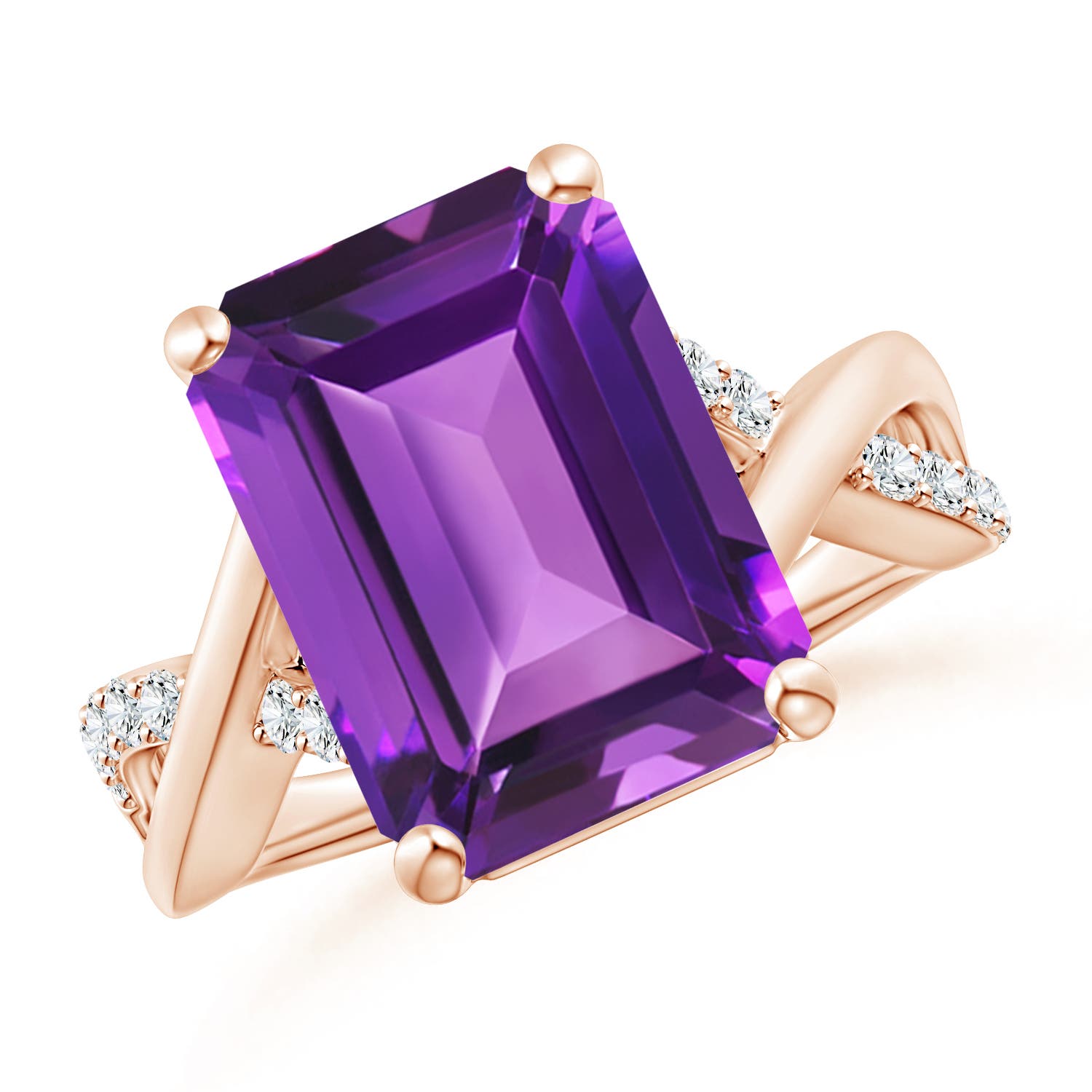 AAAA - Amethyst / 6.7 CT / 14 KT Rose Gold