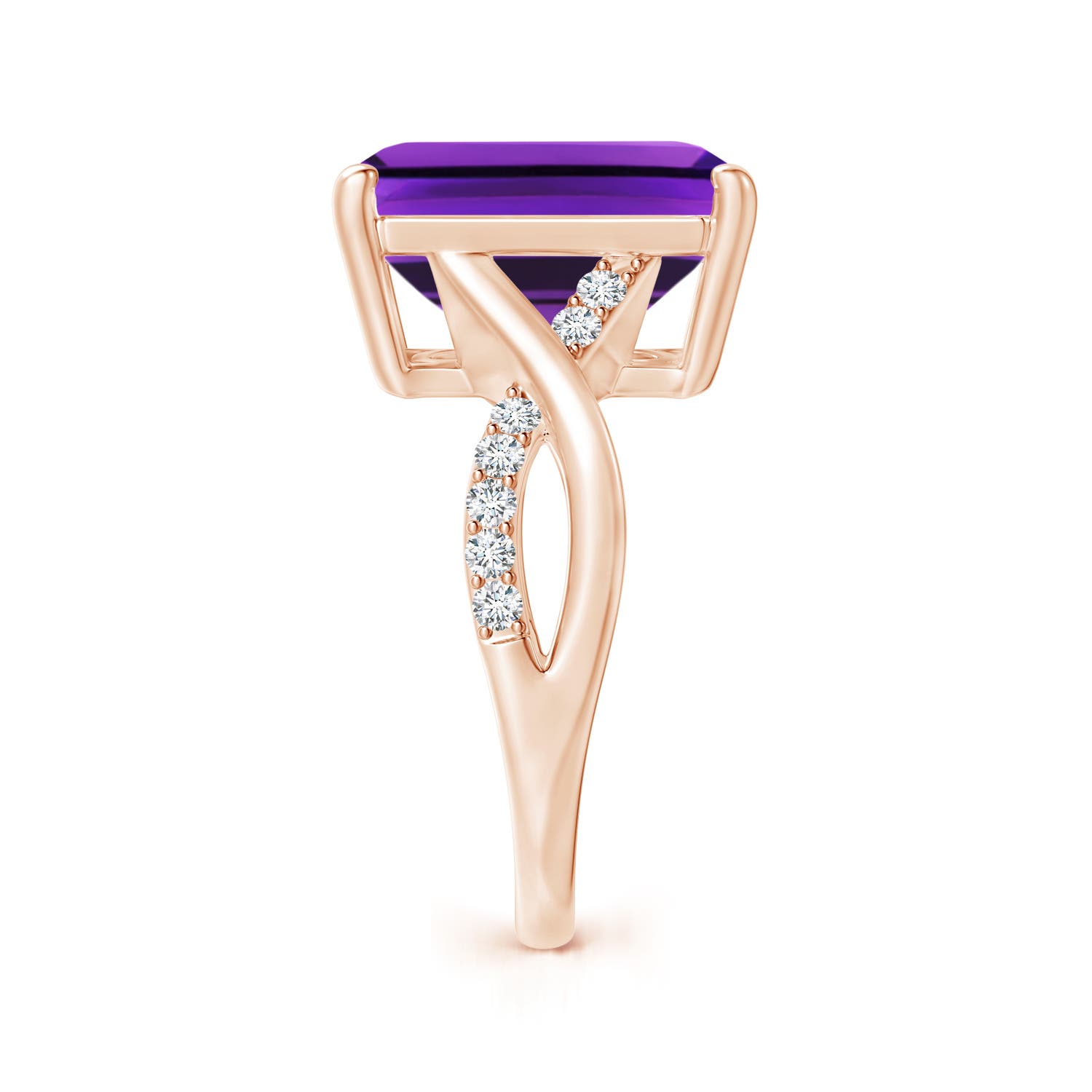 AAAA - Amethyst / 6.7 CT / 14 KT Rose Gold