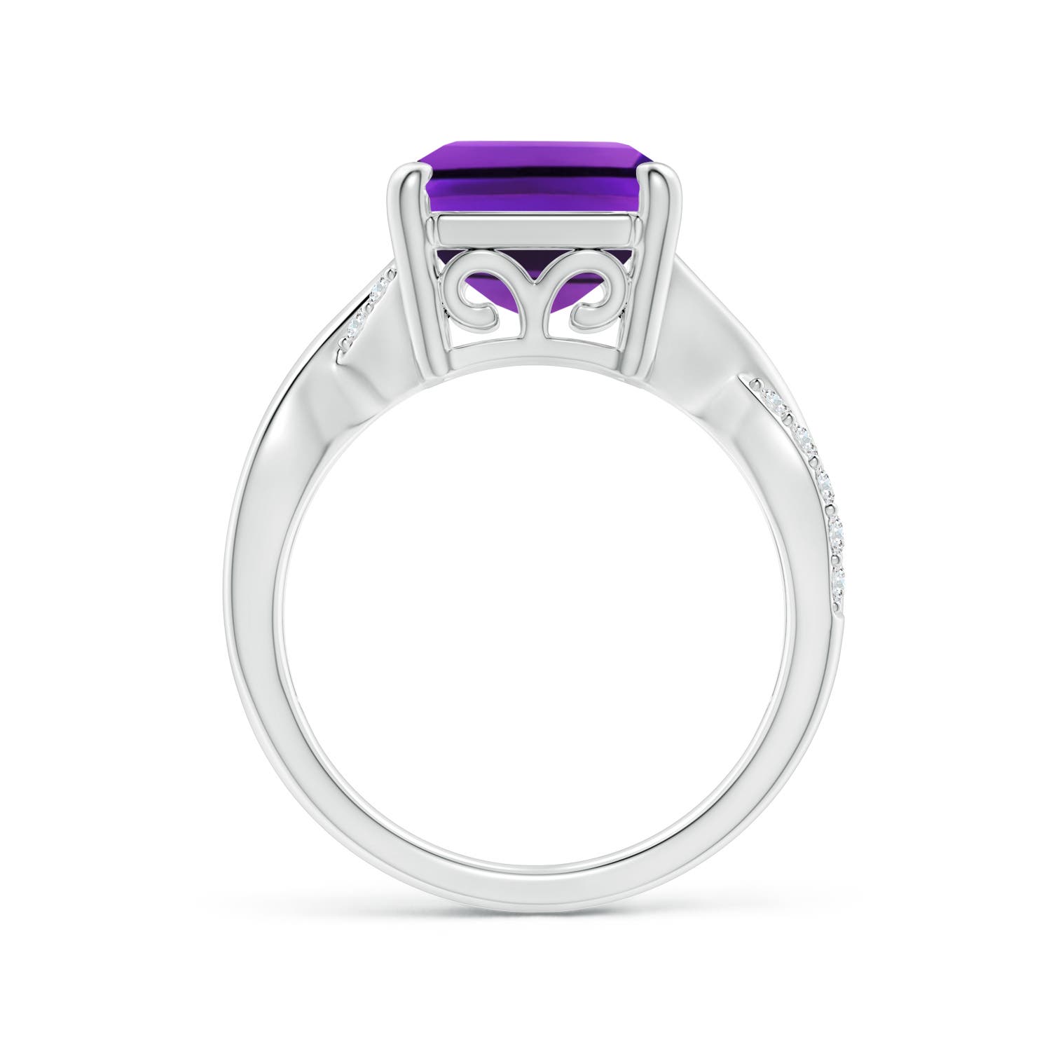 AAAA - Amethyst / 6.7 CT / 14 KT White Gold