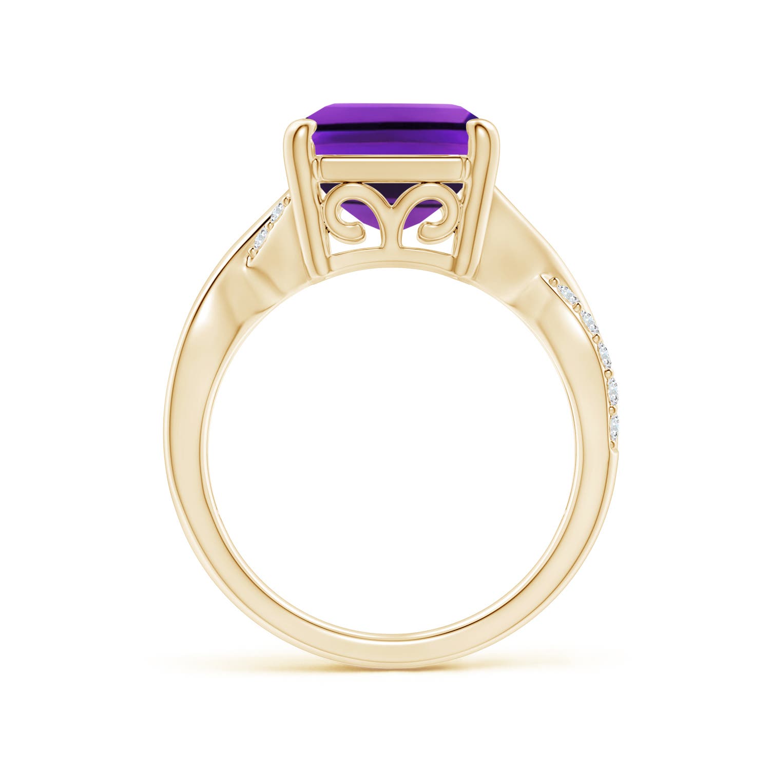 AAAA - Amethyst / 6.7 CT / 14 KT Yellow Gold