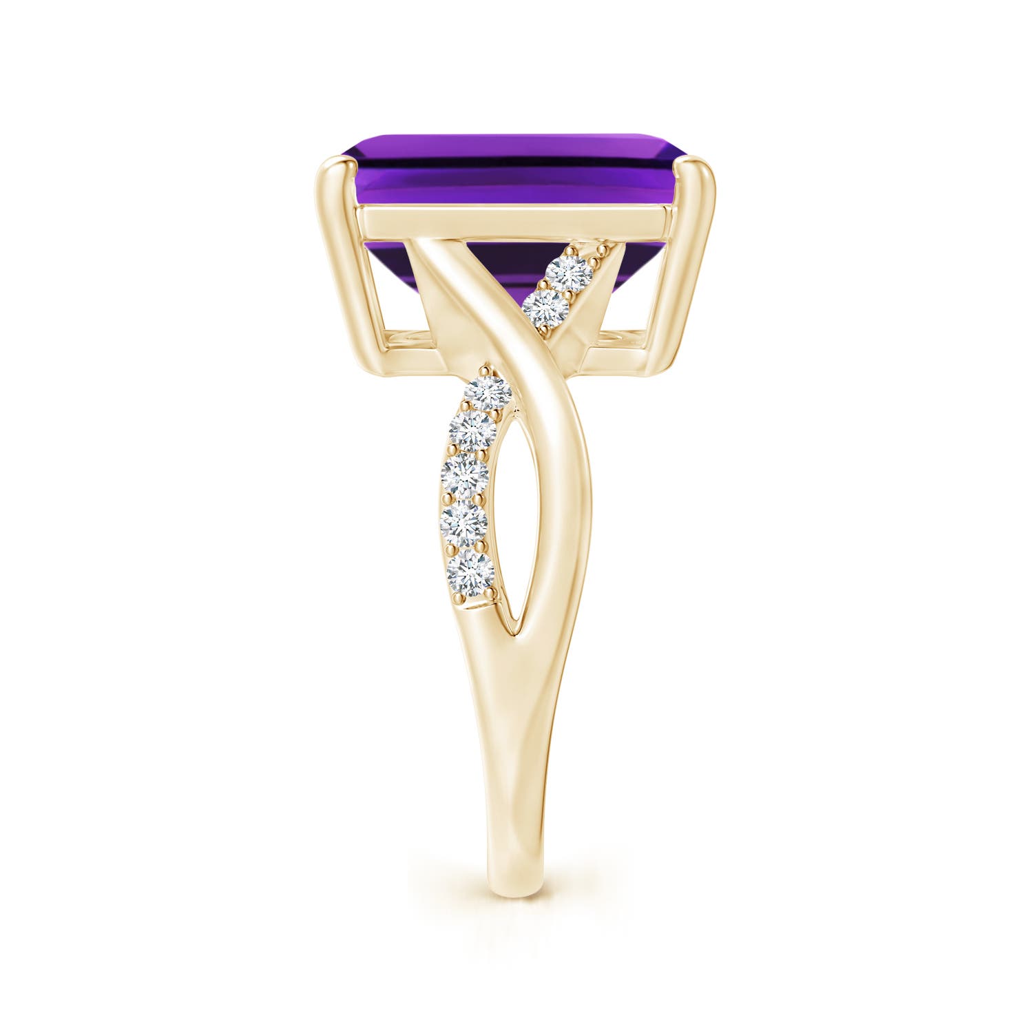 AAAA - Amethyst / 6.7 CT / 14 KT Yellow Gold