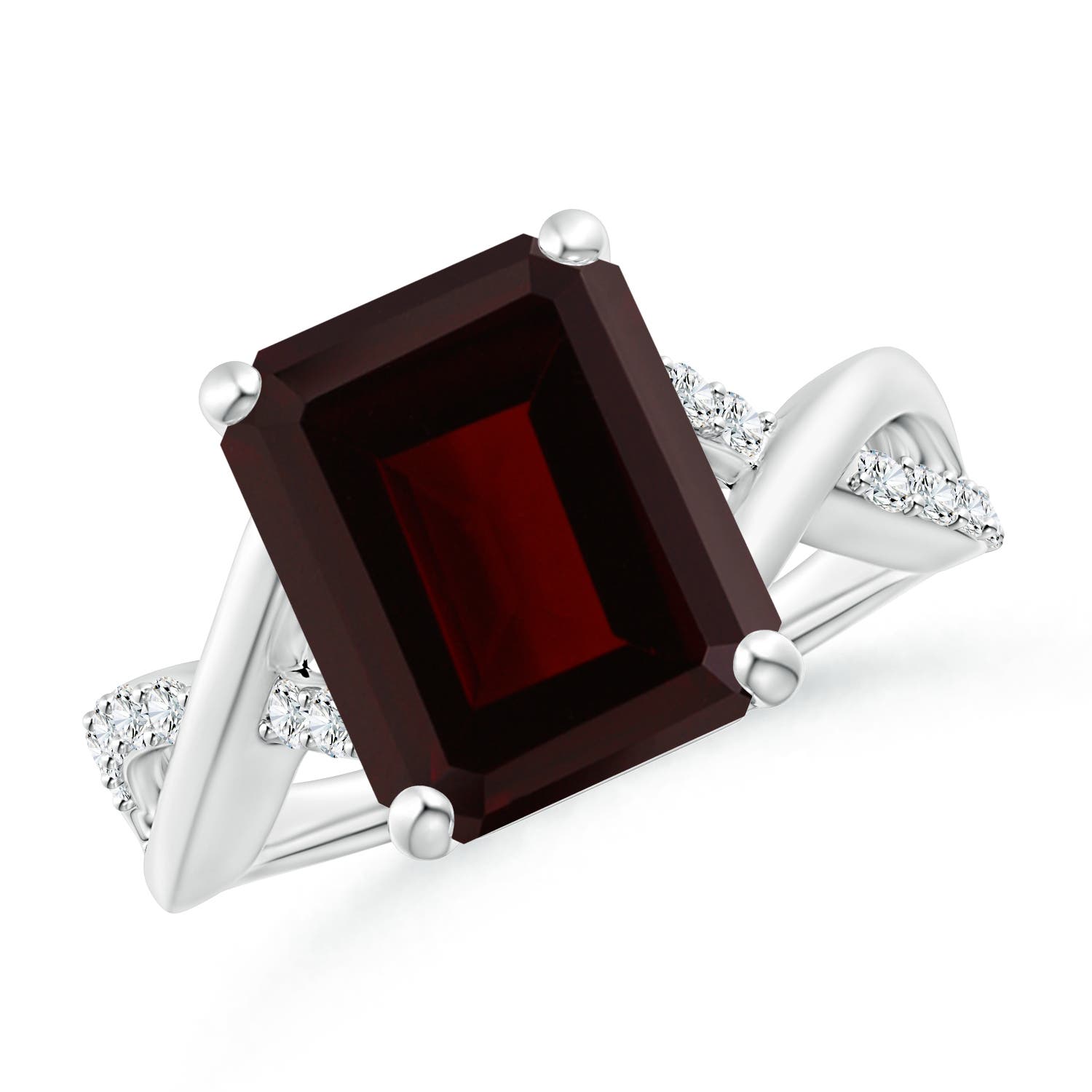 A - Garnet / 7.62 CT / 14 KT White Gold