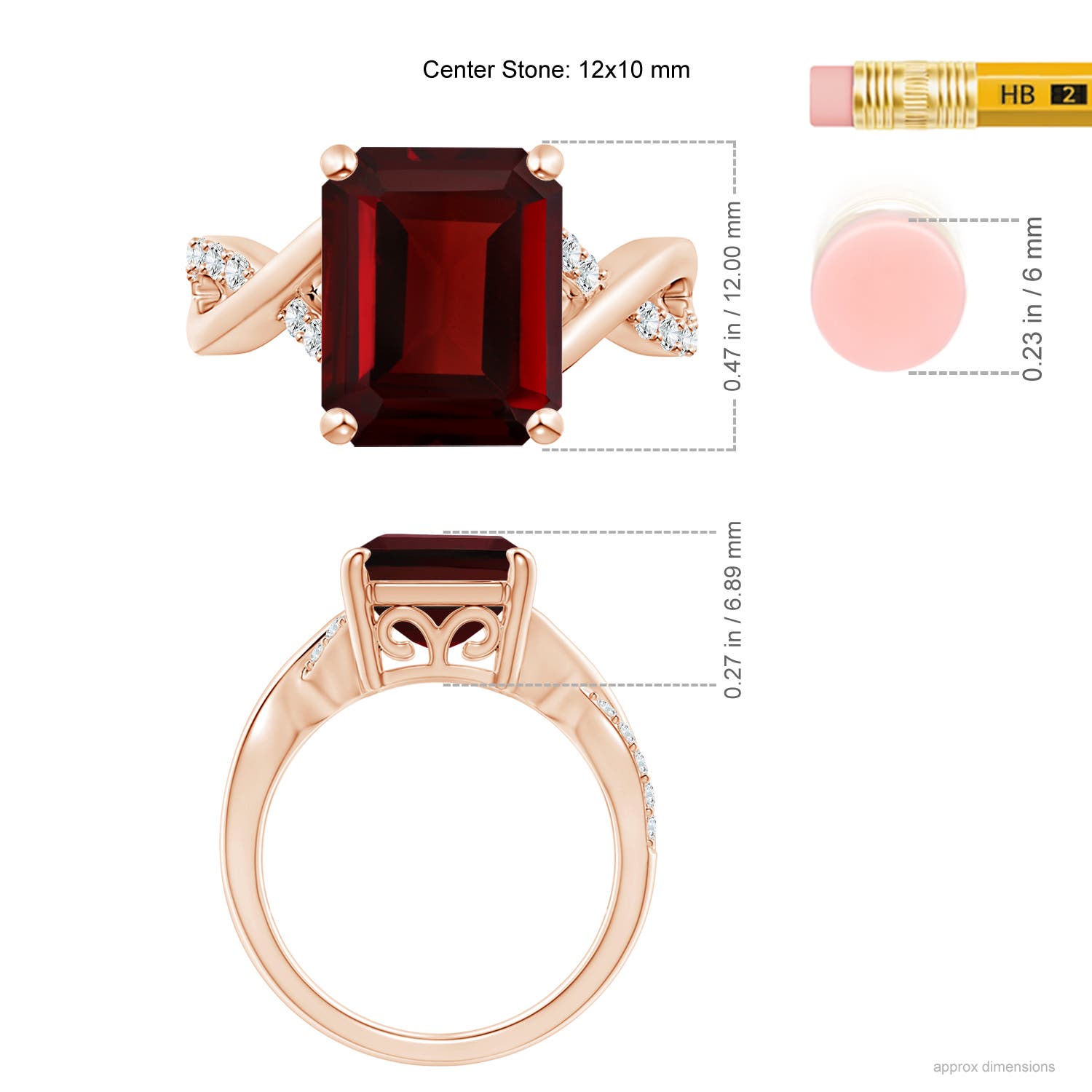 AAA - Garnet / 7.62 CT / 14 KT Rose Gold