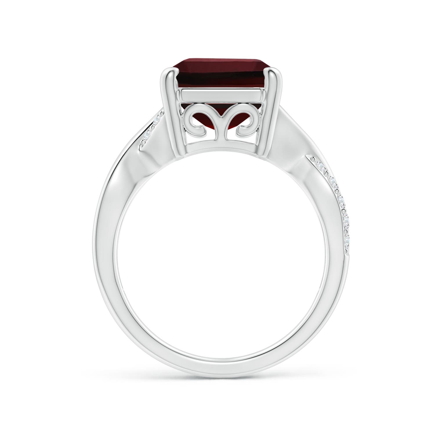 AAA - Garnet / 8.7 CT / 14 KT White Gold