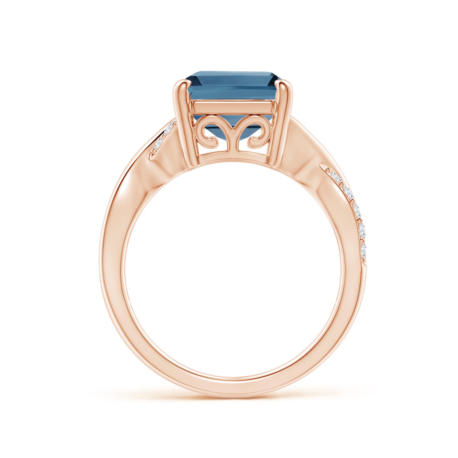 A - London Blue Topaz / 7.37 CT / 14 KT Rose Gold