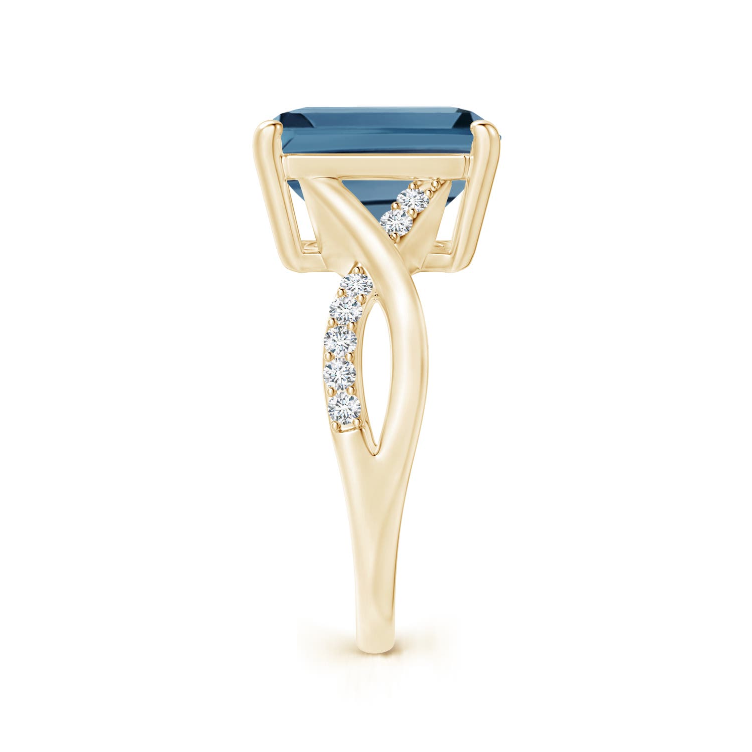 A - London Blue Topaz / 7.37 CT / 14 KT Yellow Gold