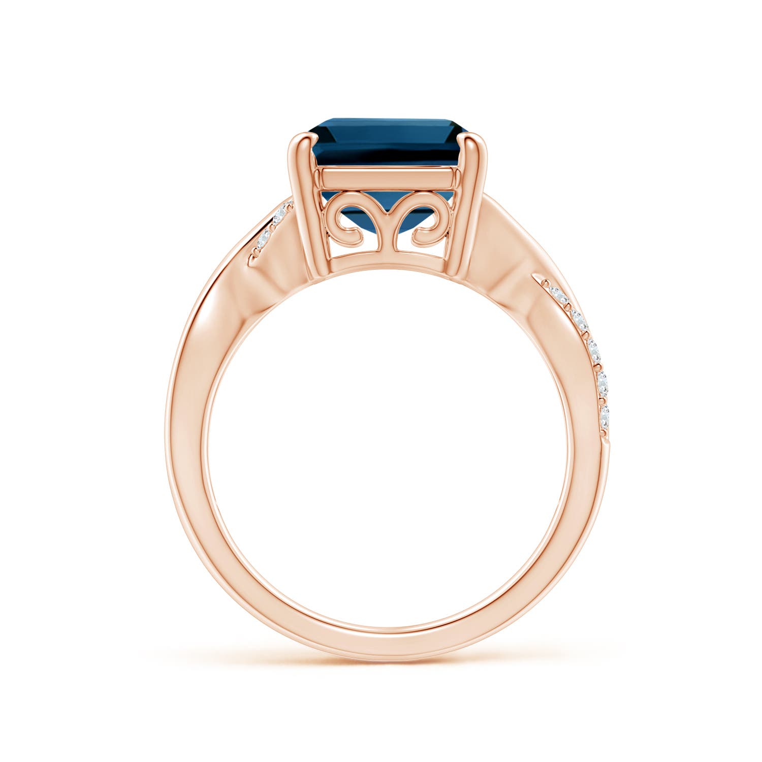 AAAA - London Blue Topaz / 7.37 CT / 14 KT Rose Gold