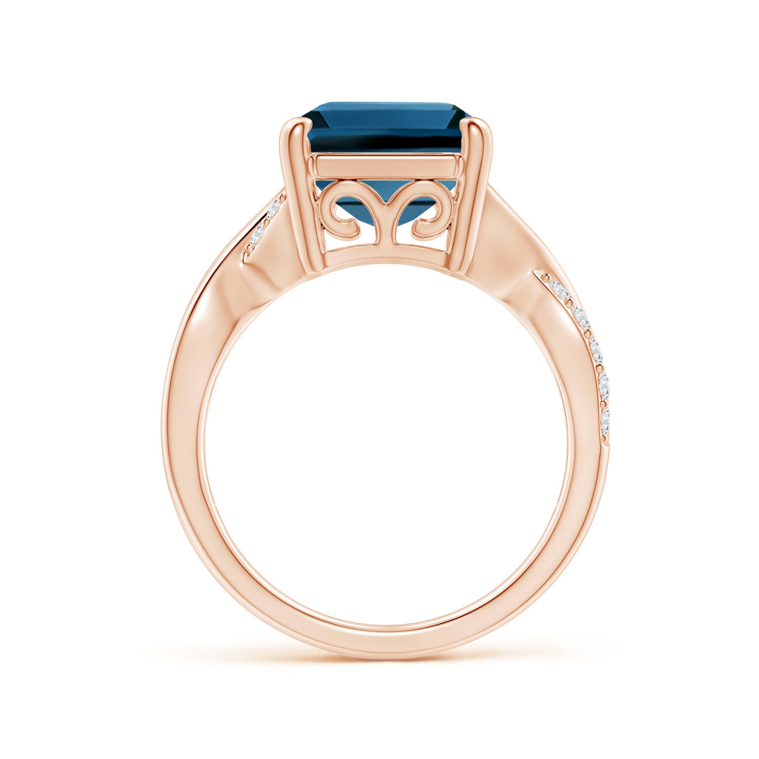 AAA - London Blue Topaz / 10.2 CT / 14 KT Rose Gold