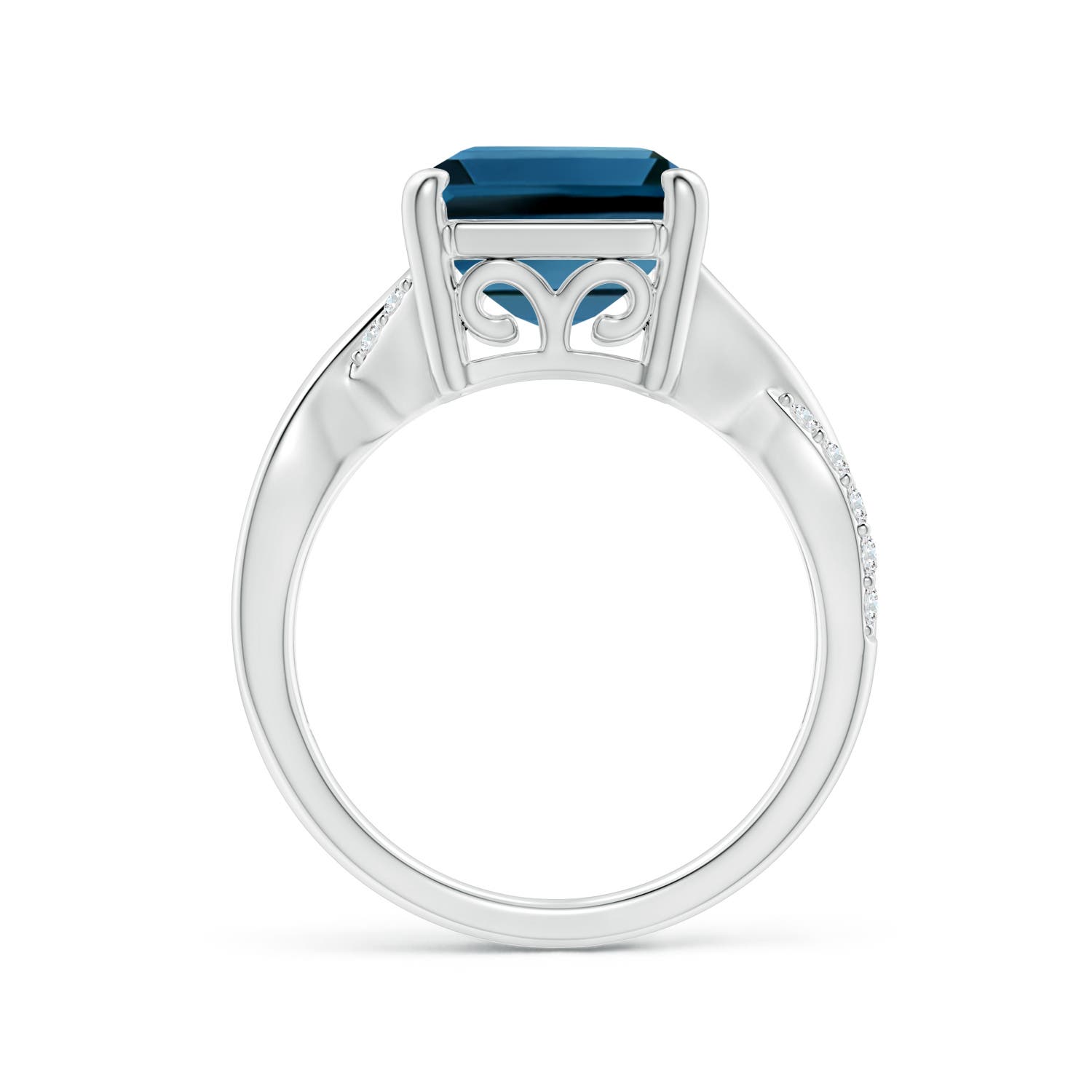 AAA - London Blue Topaz / 10.2 CT / 14 KT White Gold