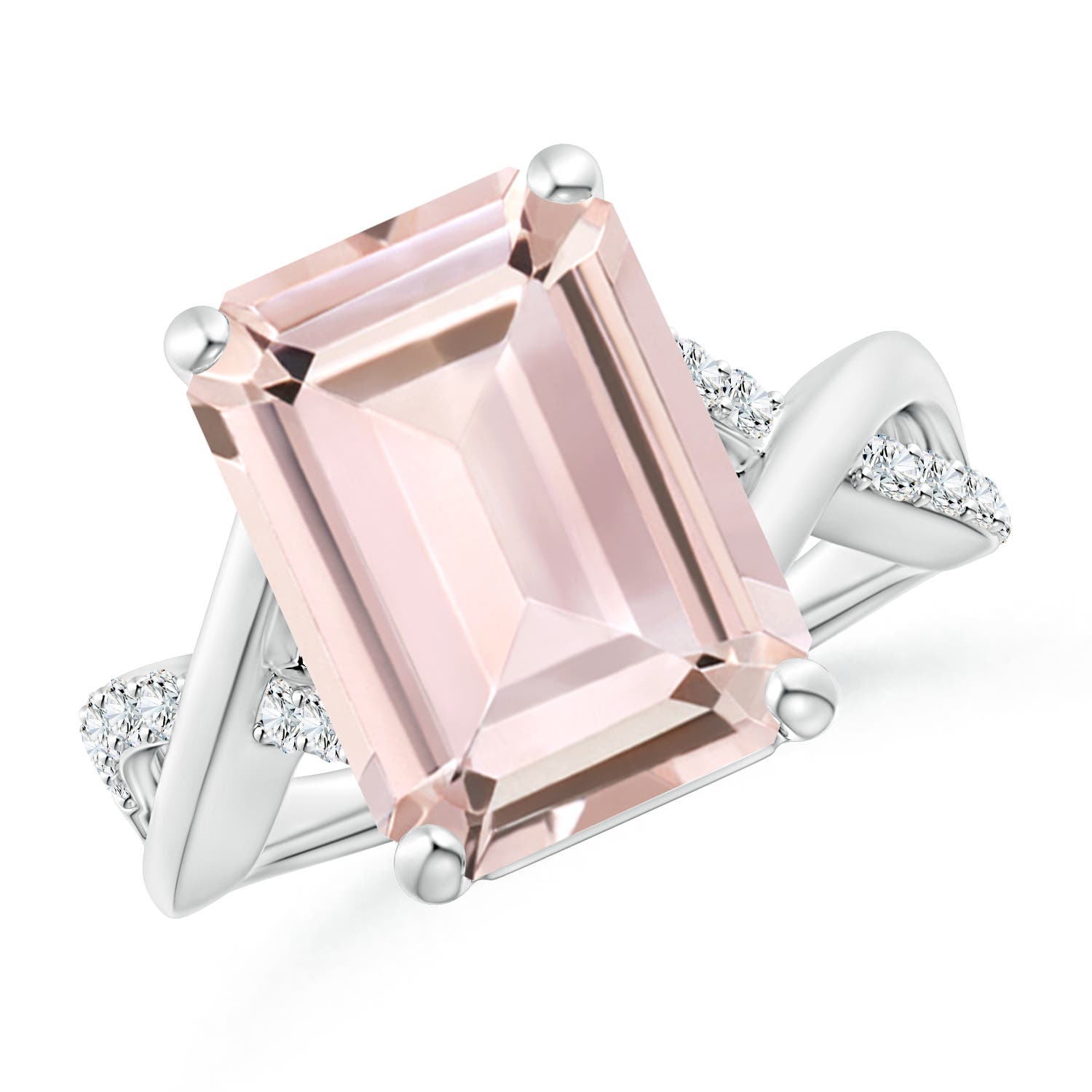 AA - Morganite / 6.2 CT / 14 KT White Gold