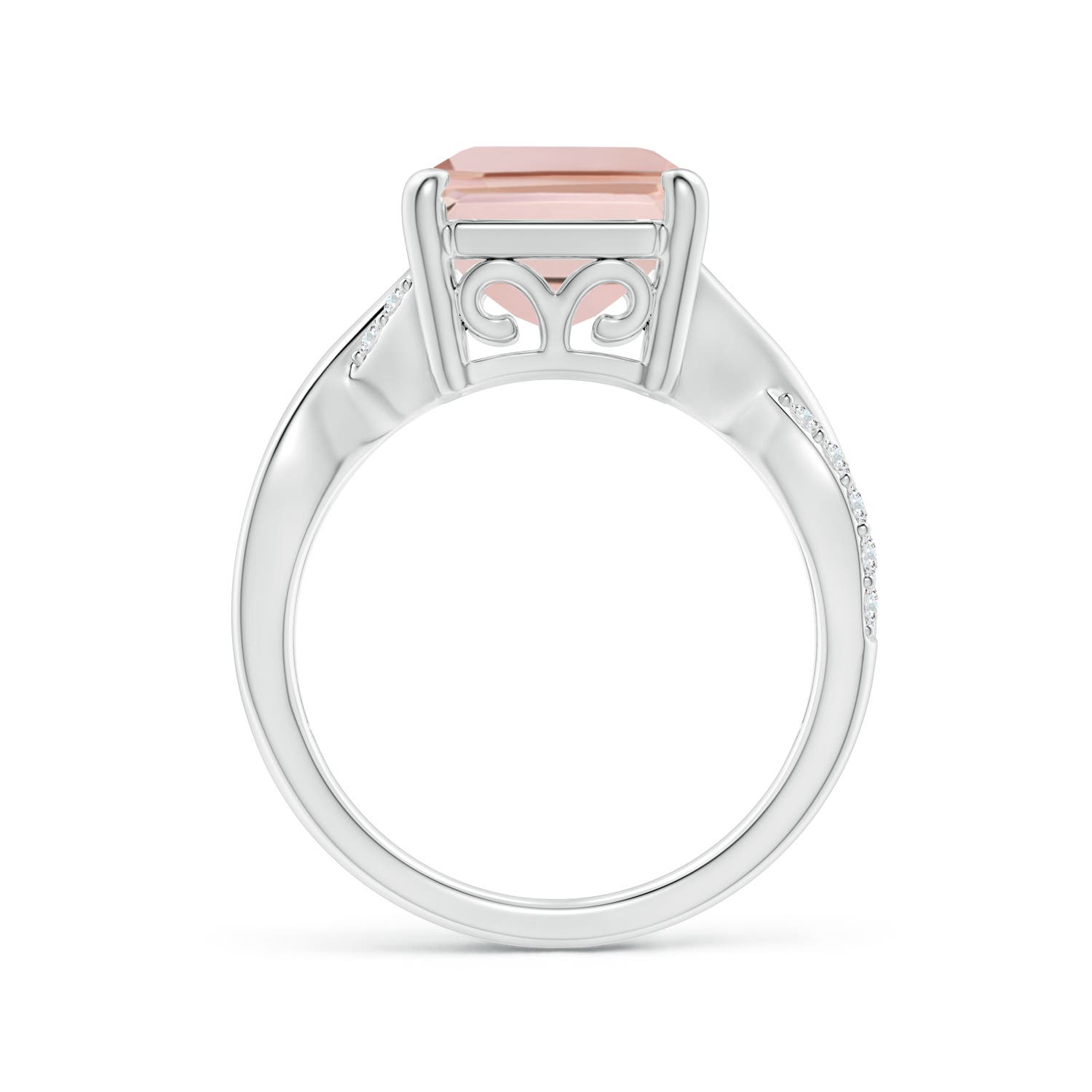 AAA - Morganite / 6.2 CT / 14 KT White Gold