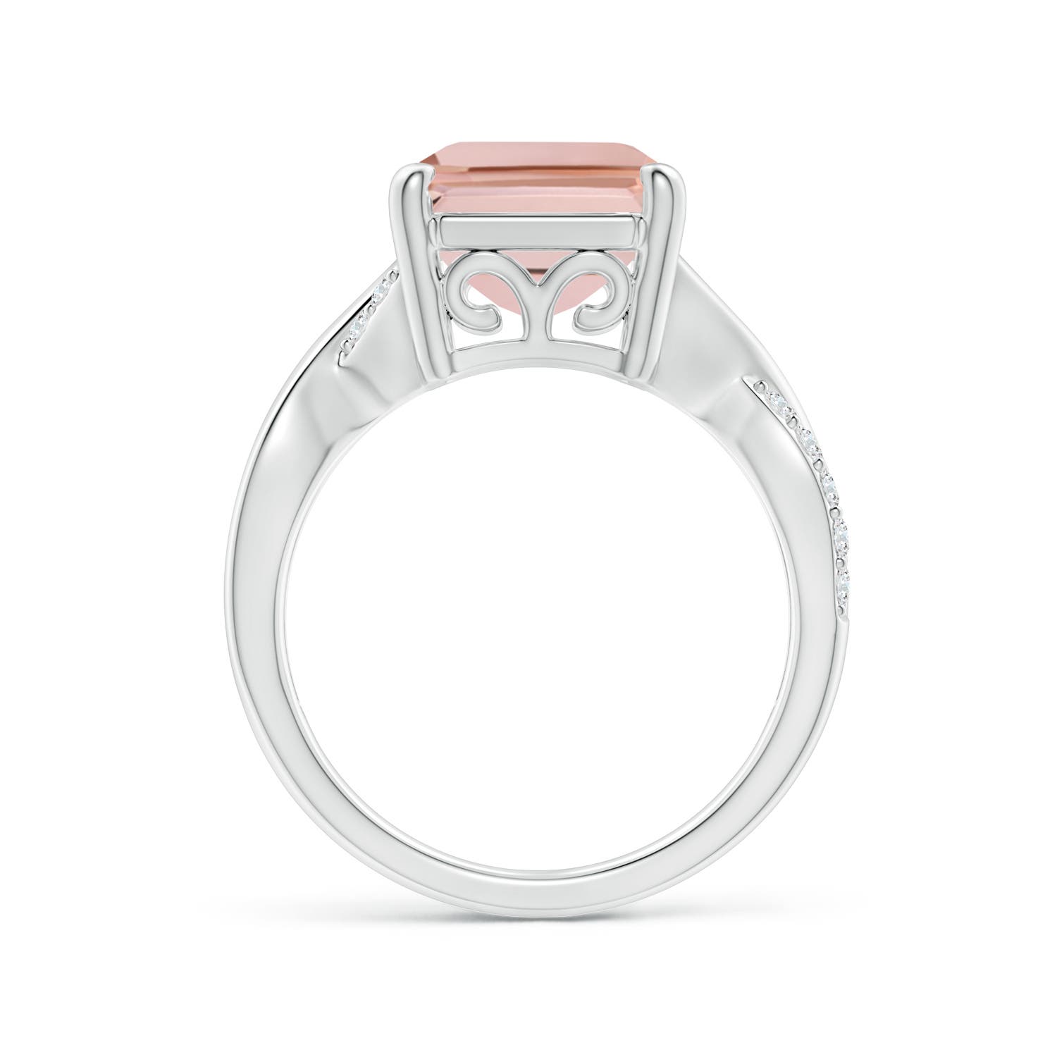 AAAA - Morganite / 6.2 CT / 14 KT White Gold