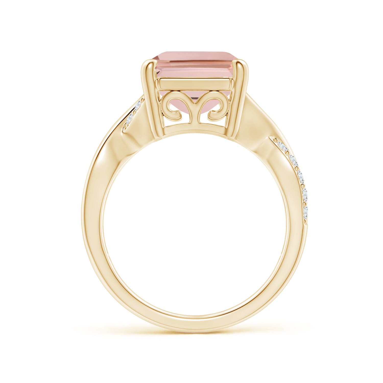 AAAA - Morganite / 6.2 CT / 14 KT Yellow Gold