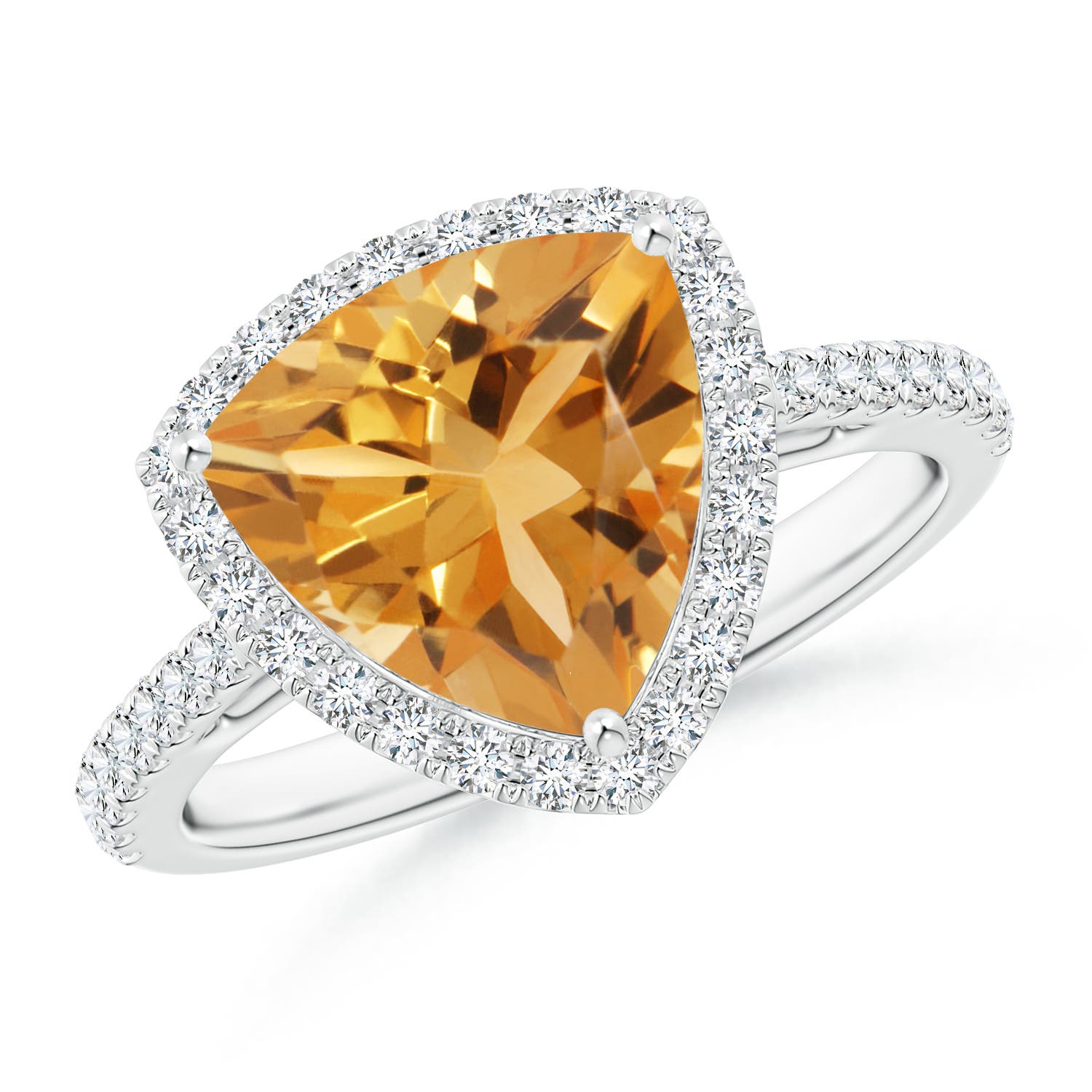 A - Citrine / 3.08 CT / 14 KT White Gold