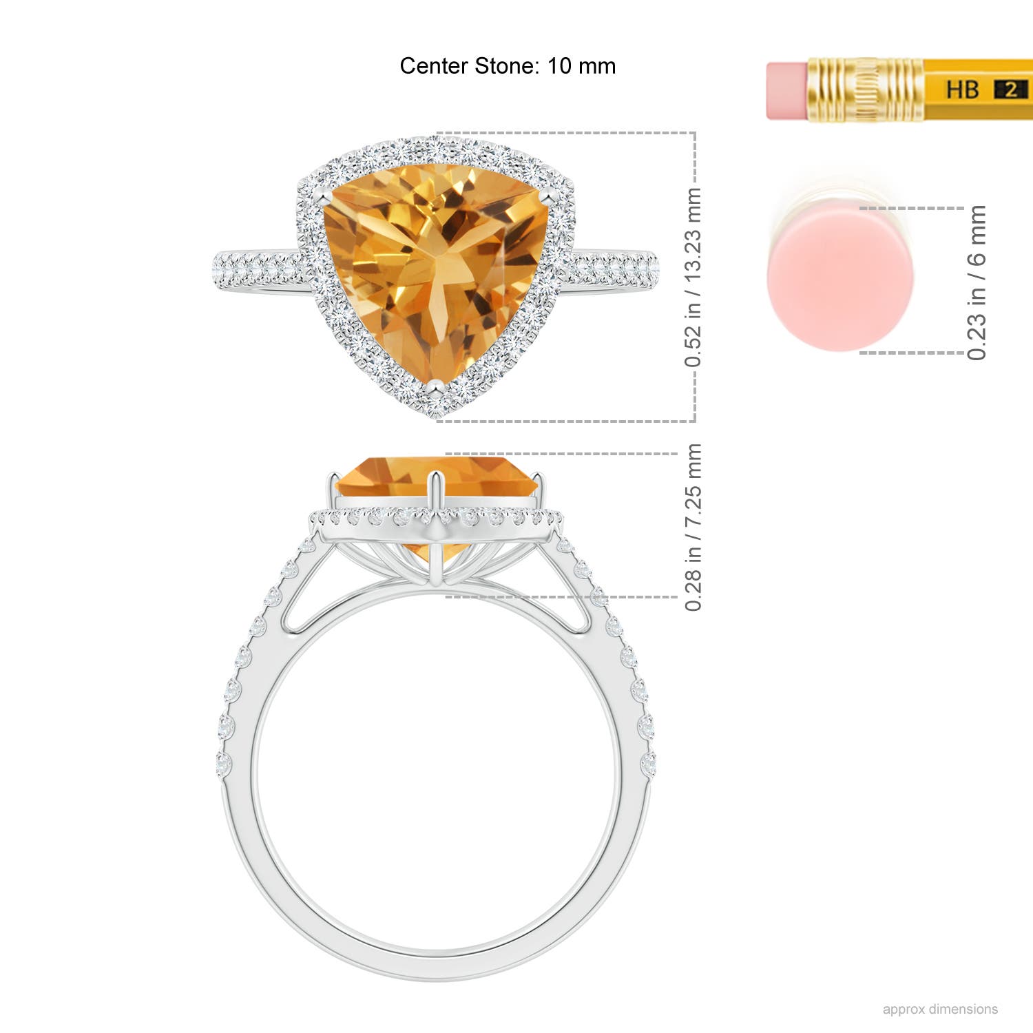 A - Citrine / 3.08 CT / 14 KT White Gold