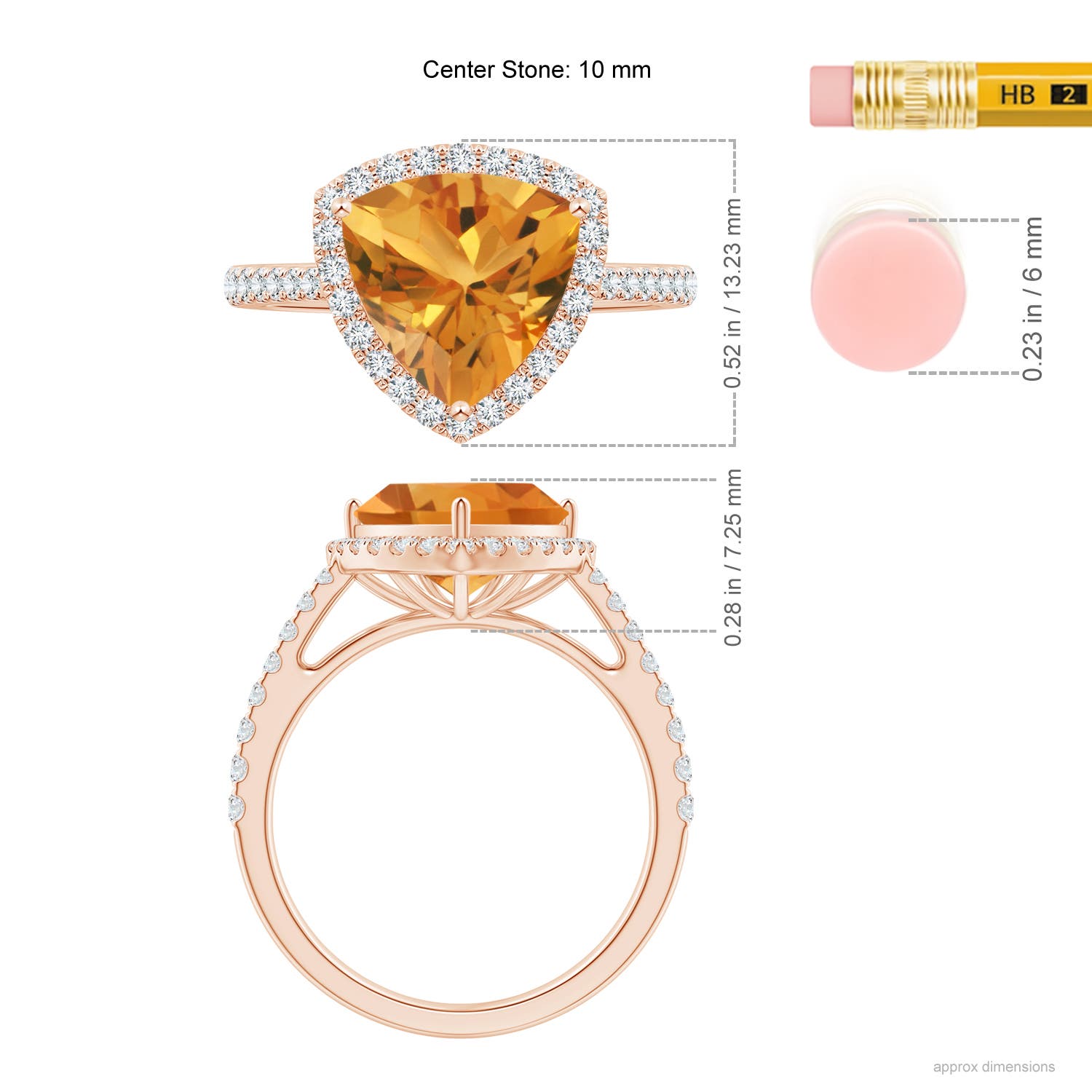 AA - Citrine / 3.08 CT / 14 KT Rose Gold