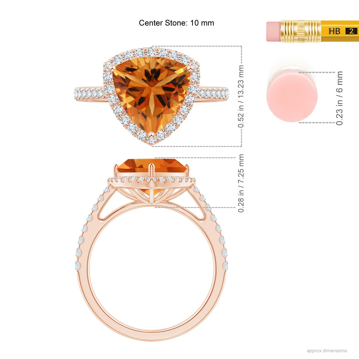 AAA - Citrine / 3.08 CT / 14 KT Rose Gold