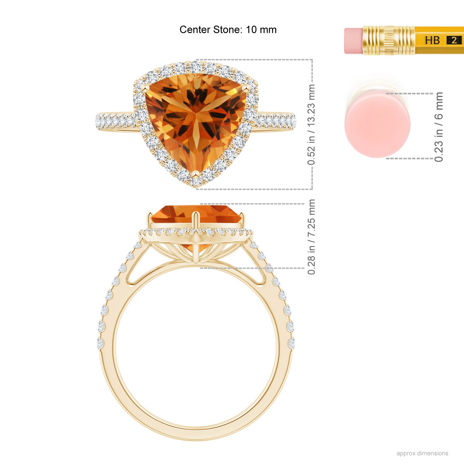 AAA - Citrine / 3.08 CT / 14 KT Yellow Gold