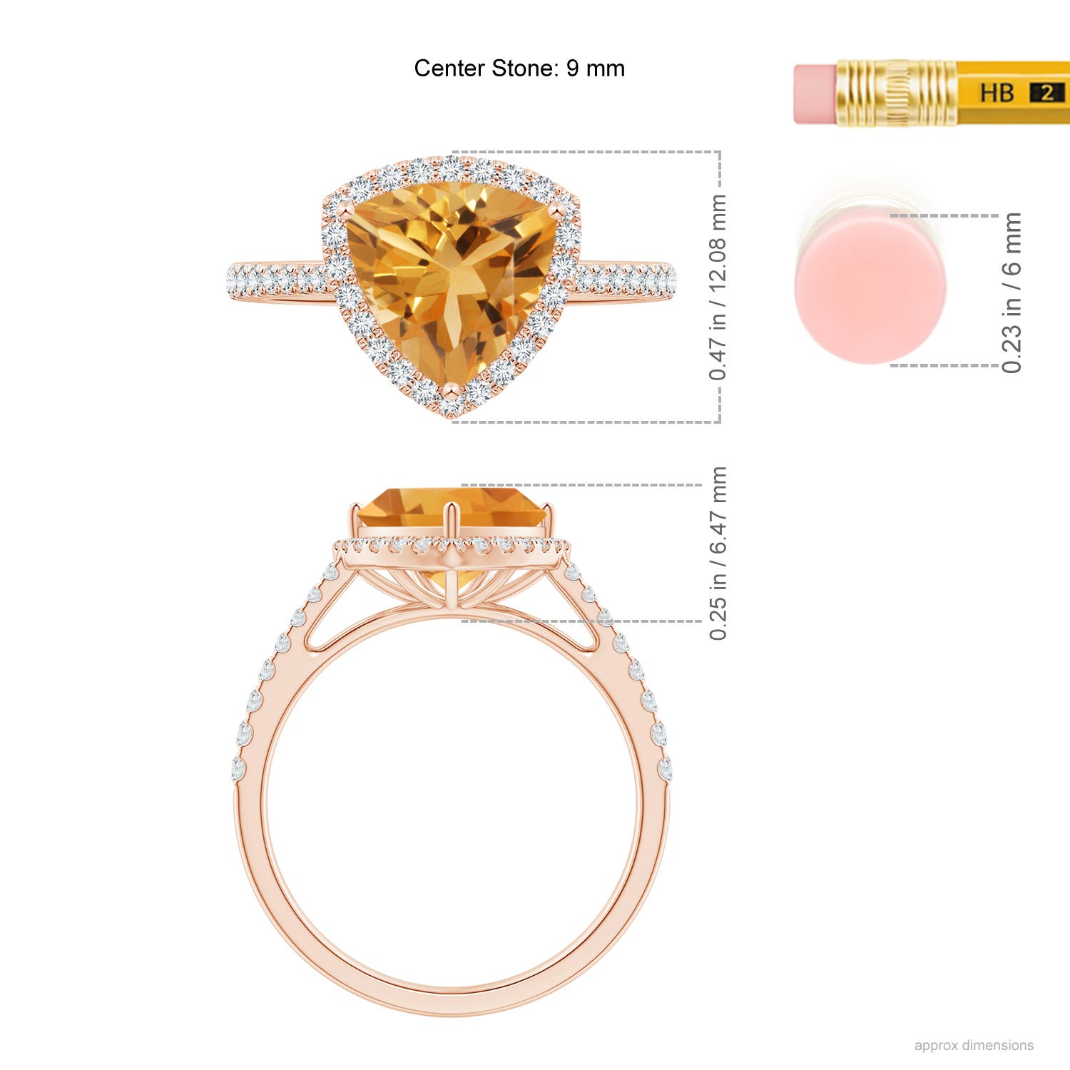 A - Citrine / 2.57 CT / 14 KT Rose Gold