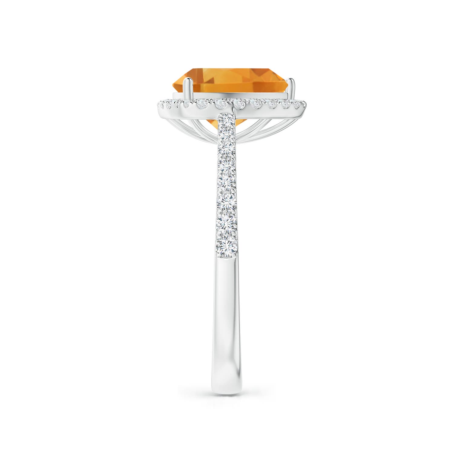 A - Citrine / 2.57 CT / 14 KT White Gold