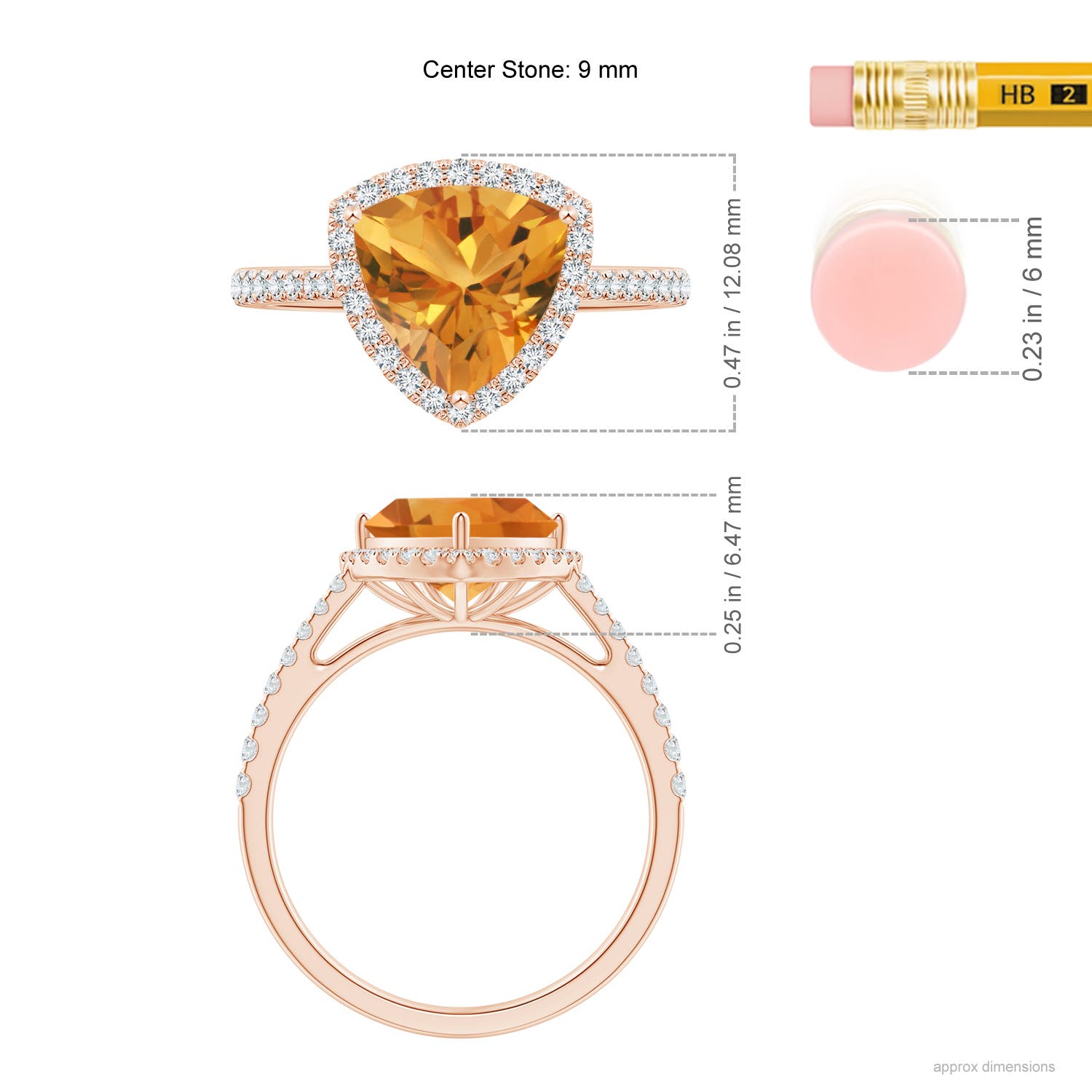 AA - Citrine / 2.57 CT / 14 KT Rose Gold