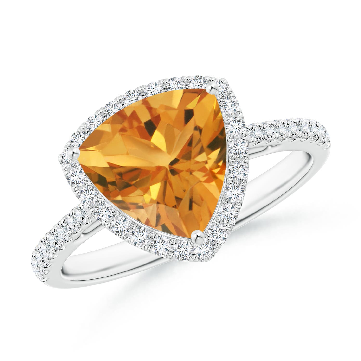 AA - Citrine / 2.57 CT / 14 KT White Gold