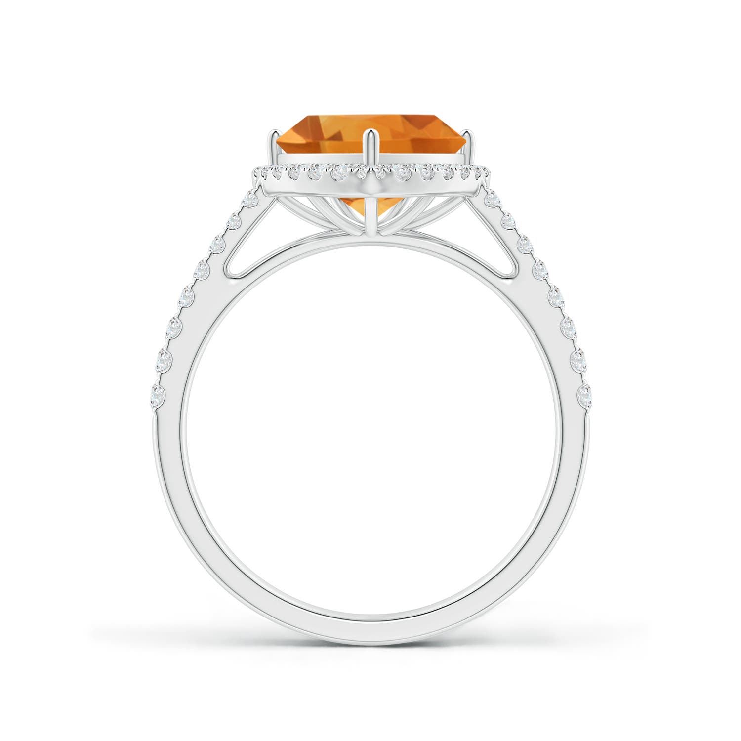 AA - Citrine / 2.57 CT / 14 KT White Gold