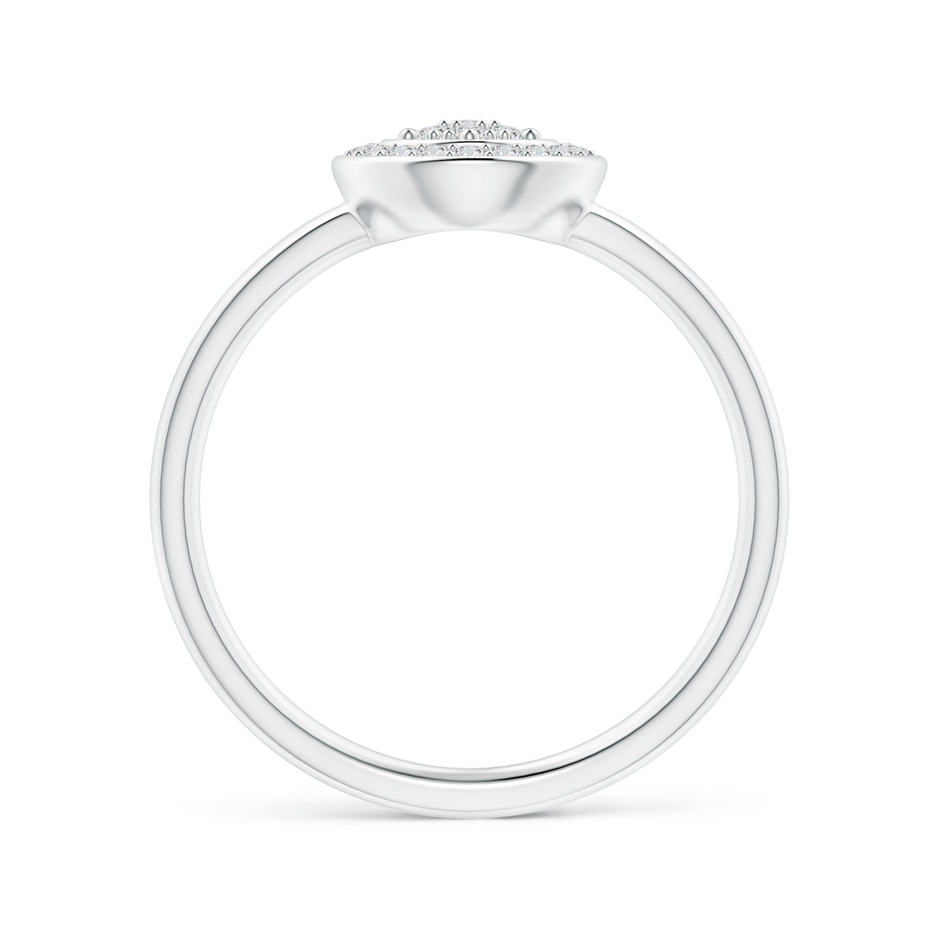 1.1mm HSI2 Diamond Clustre Halo Ring in White Gold side 1