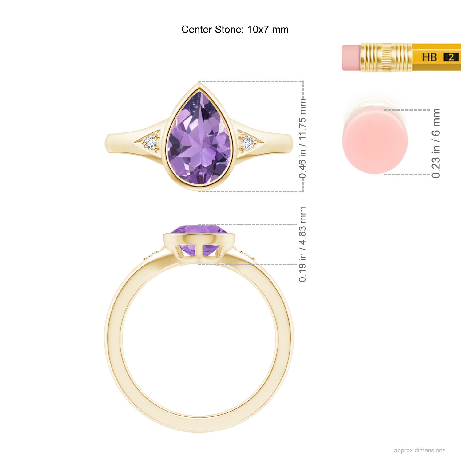 A - Amethyst / 1.62 CT / 14 KT Yellow Gold