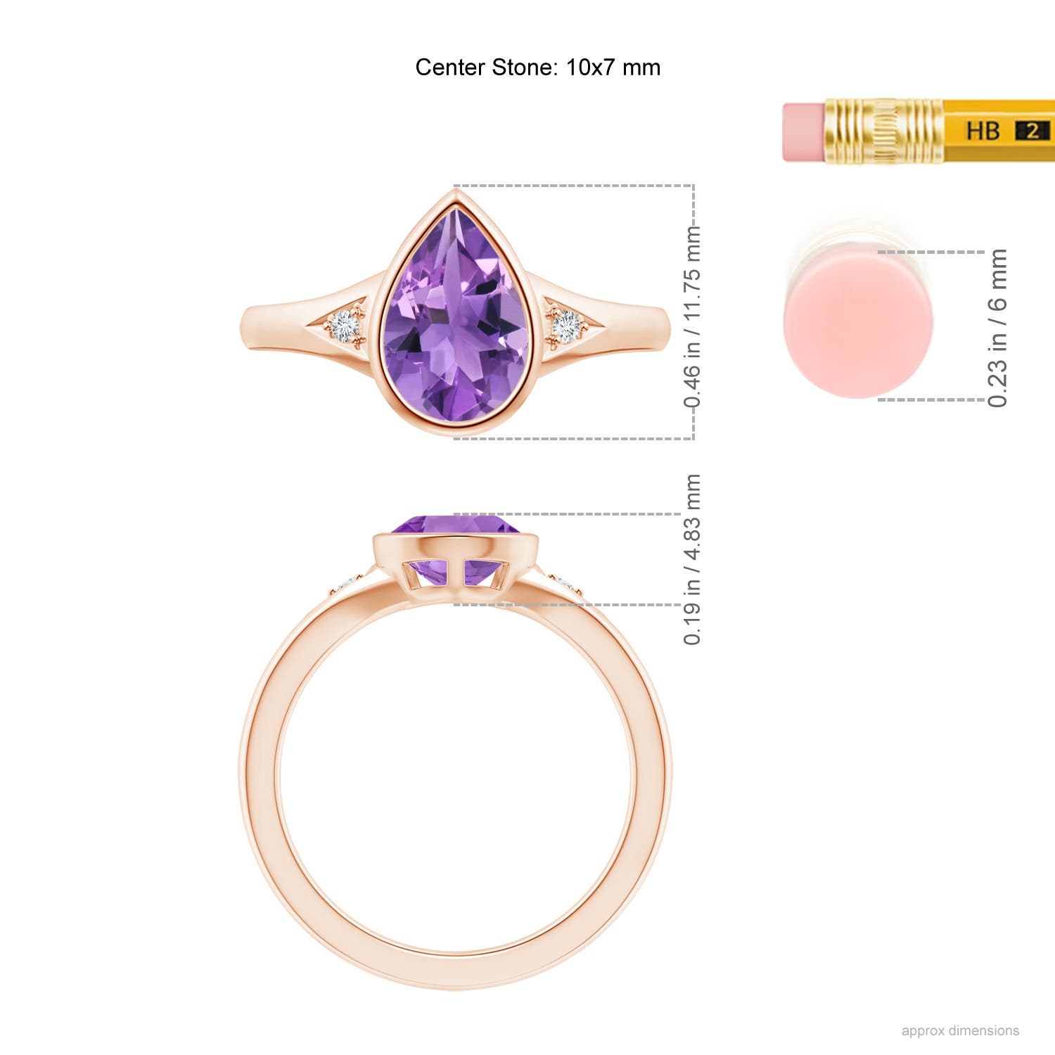 AA - Amethyst / 1.62 CT / 14 KT Rose Gold