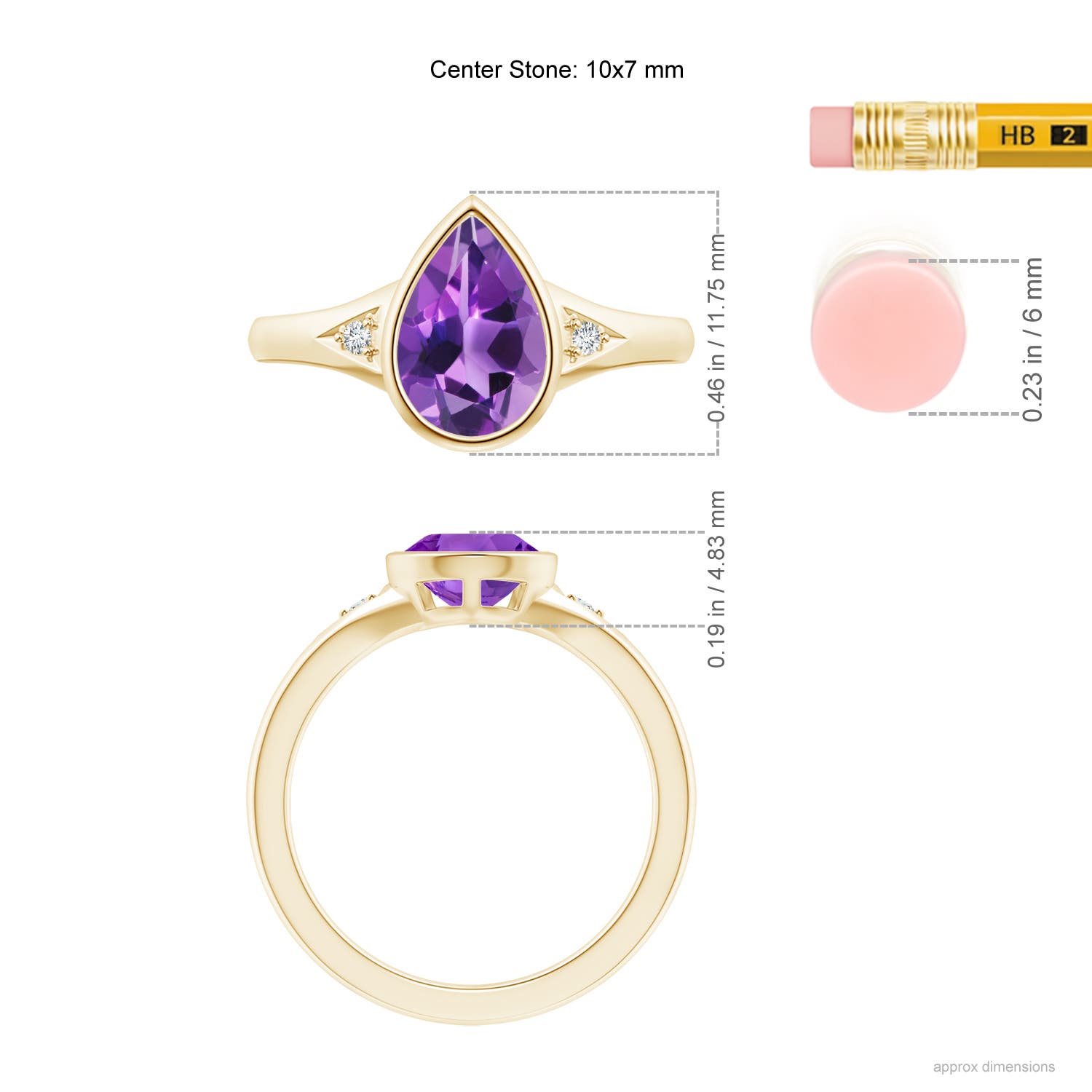 AAA - Amethyst / 1.62 CT / 14 KT Yellow Gold