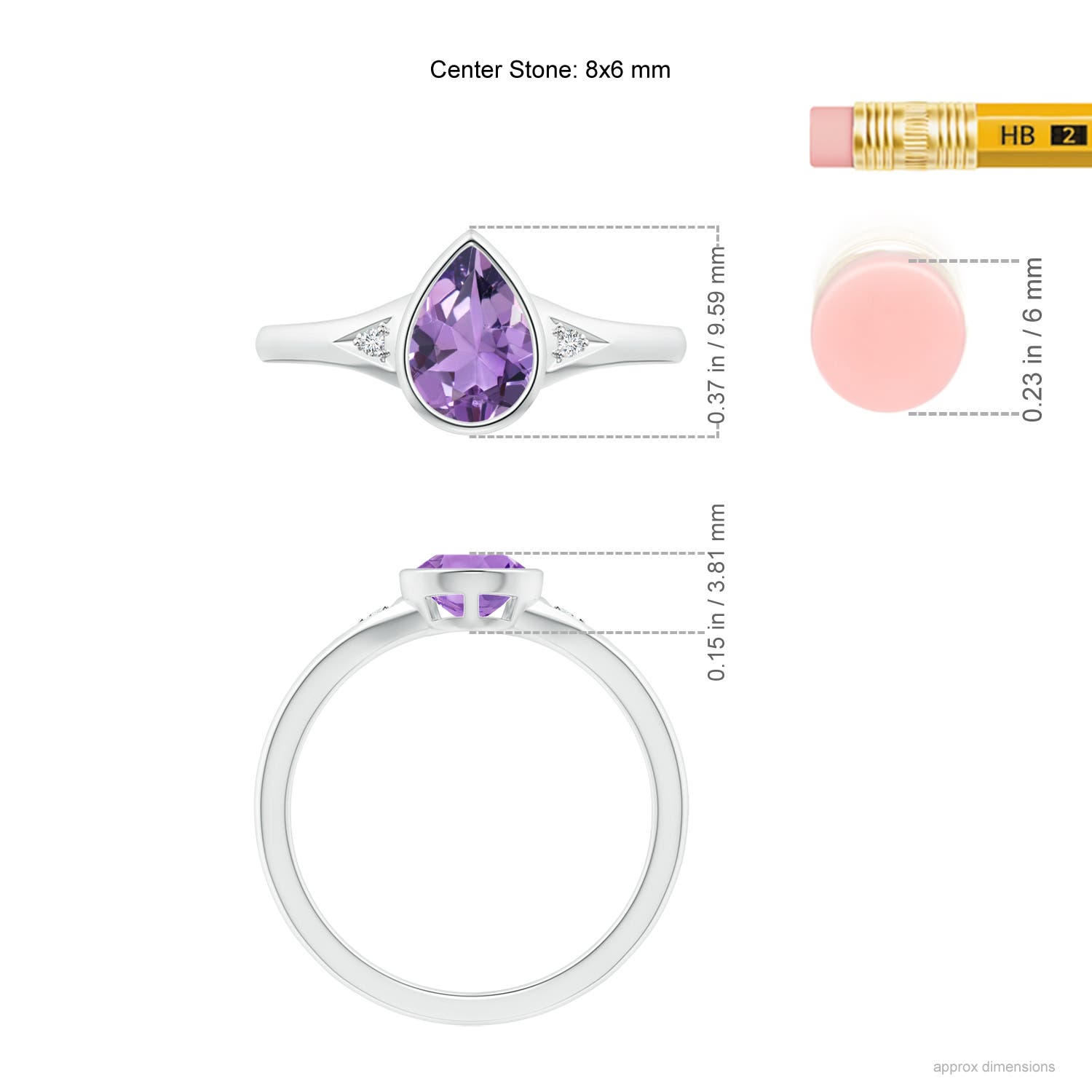 A - Amethyst / 1.02 CT / 14 KT White Gold