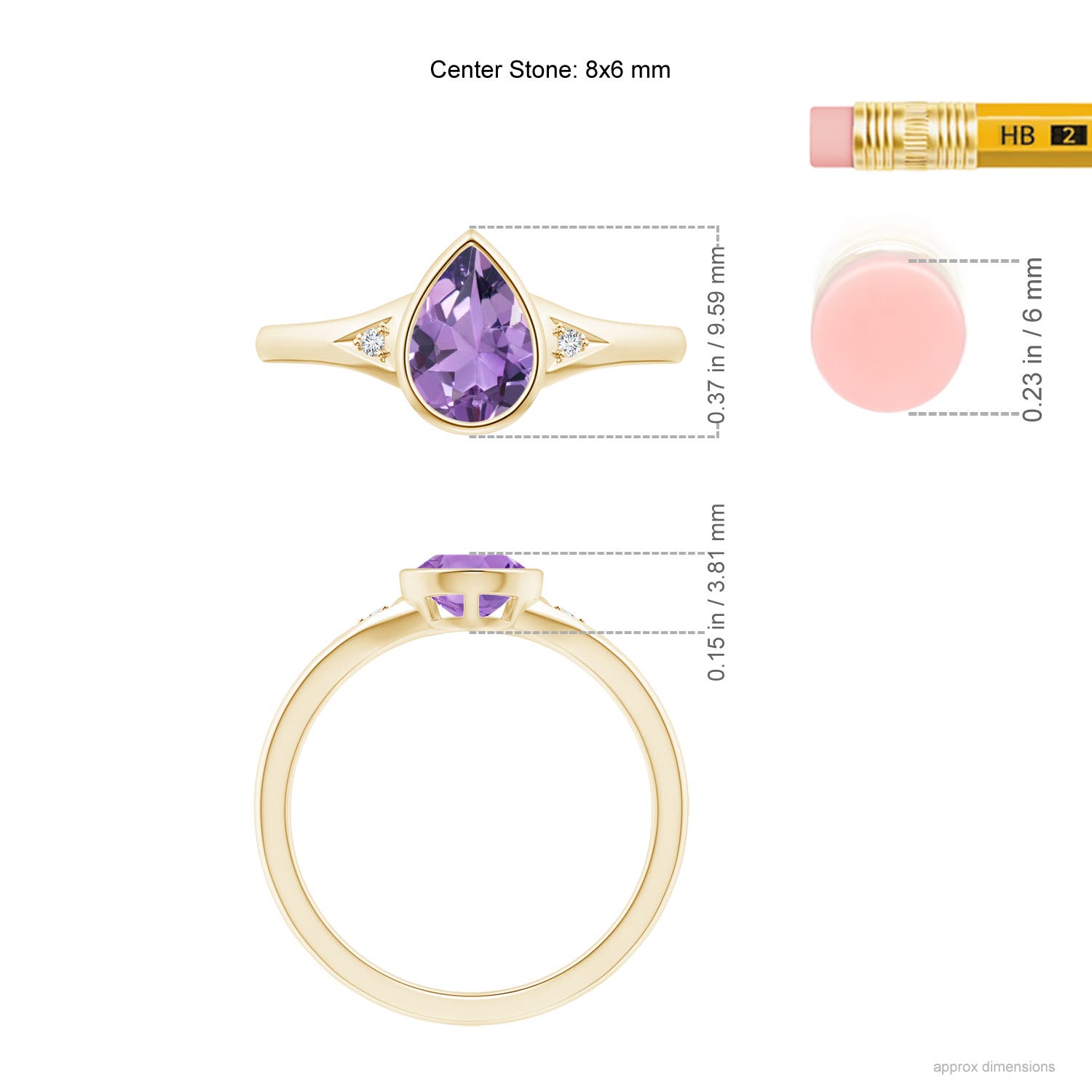 A - Amethyst / 1.02 CT / 14 KT Yellow Gold