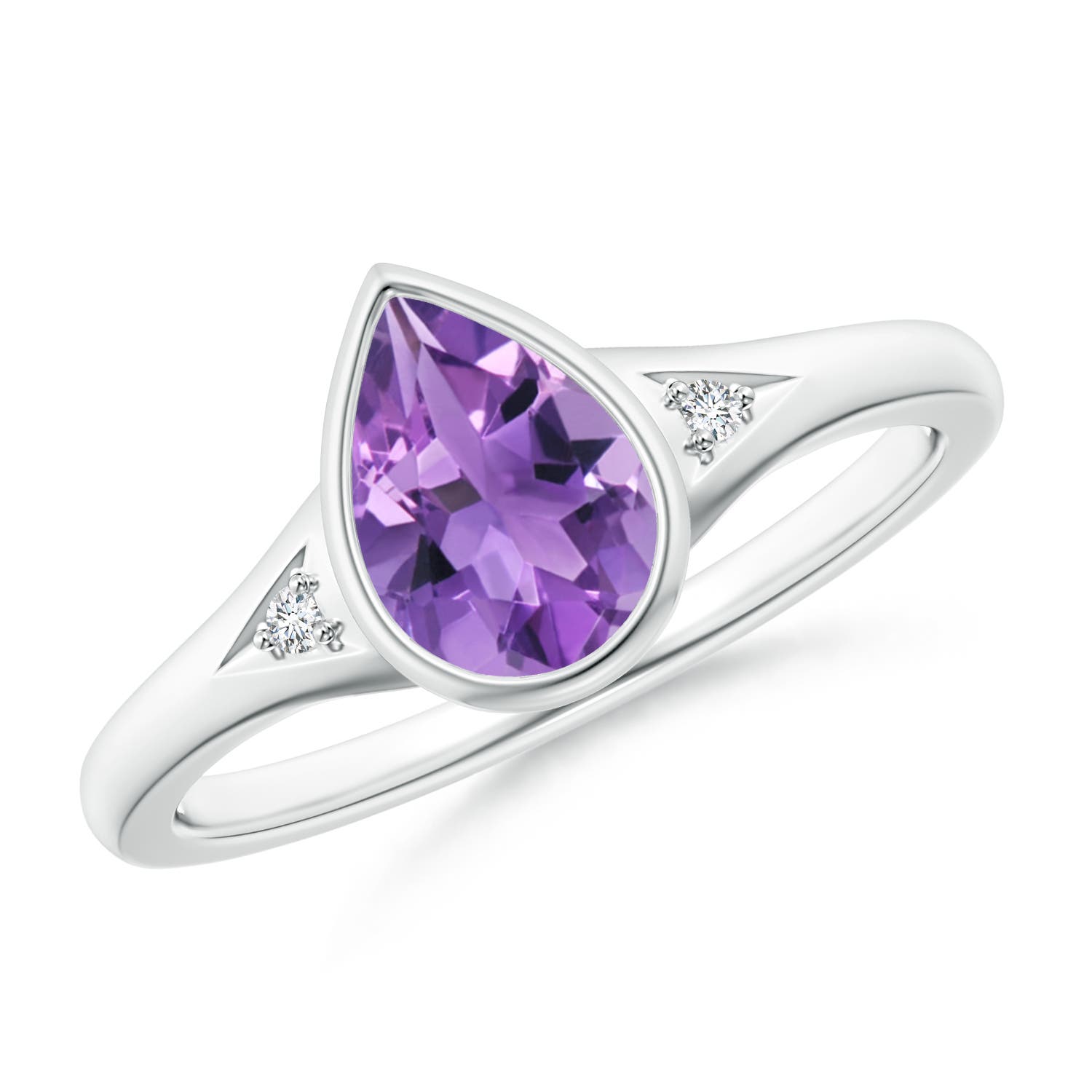 AA - Amethyst / 1.02 CT / 14 KT White Gold