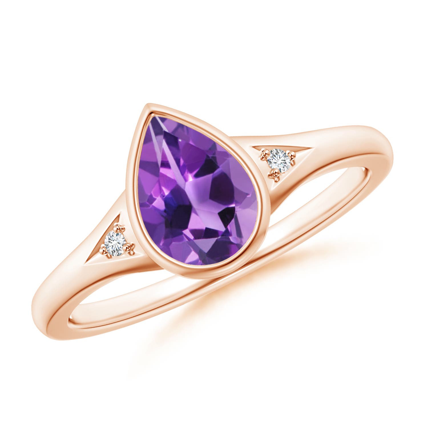 AAA - Amethyst / 1.02 CT / 14 KT Rose Gold