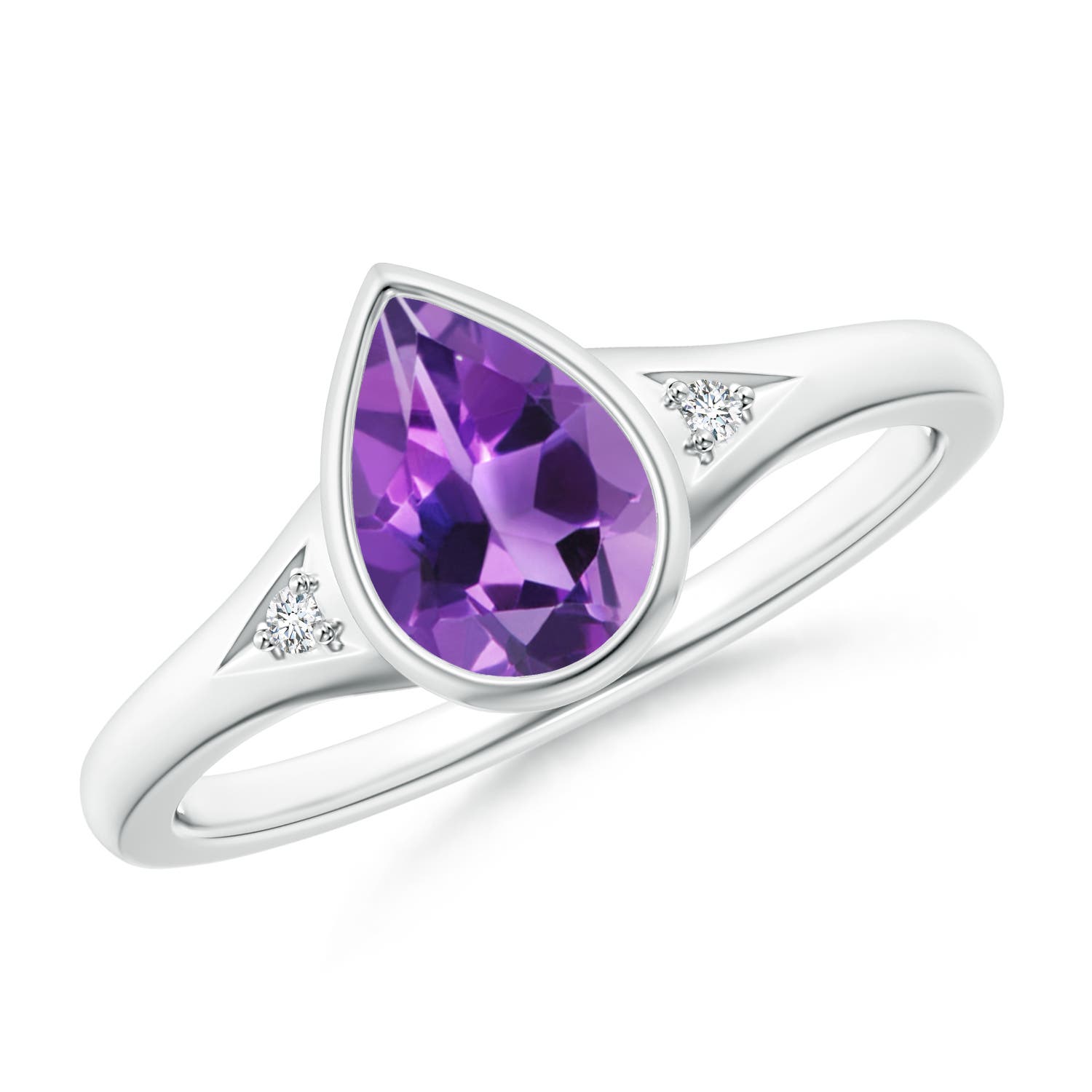 AAA - Amethyst / 1.02 CT / 14 KT White Gold