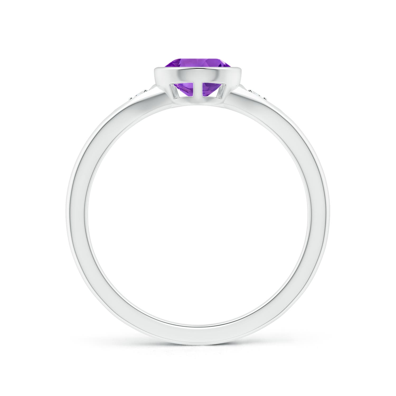 AAA - Amethyst / 1.02 CT / 14 KT White Gold