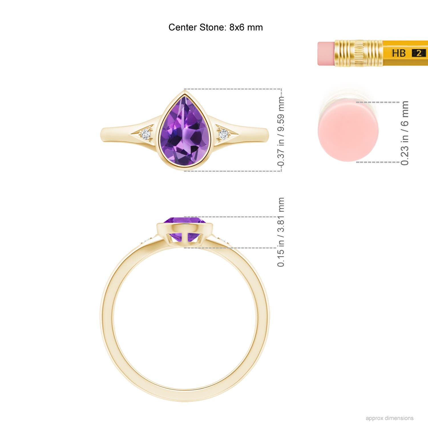 AAA - Amethyst / 1.02 CT / 14 KT Yellow Gold