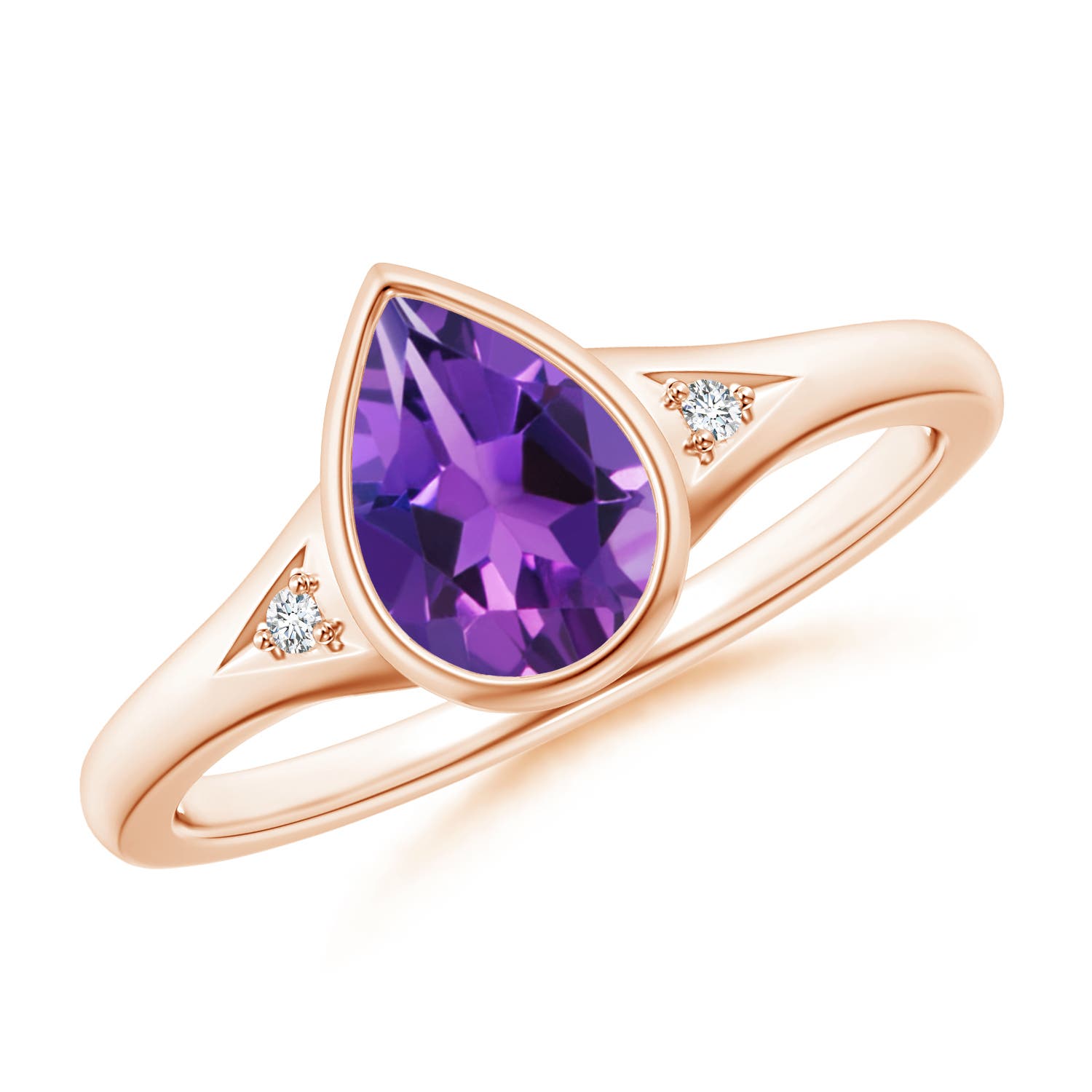 AAAA - Amethyst / 1.02 CT / 14 KT Rose Gold