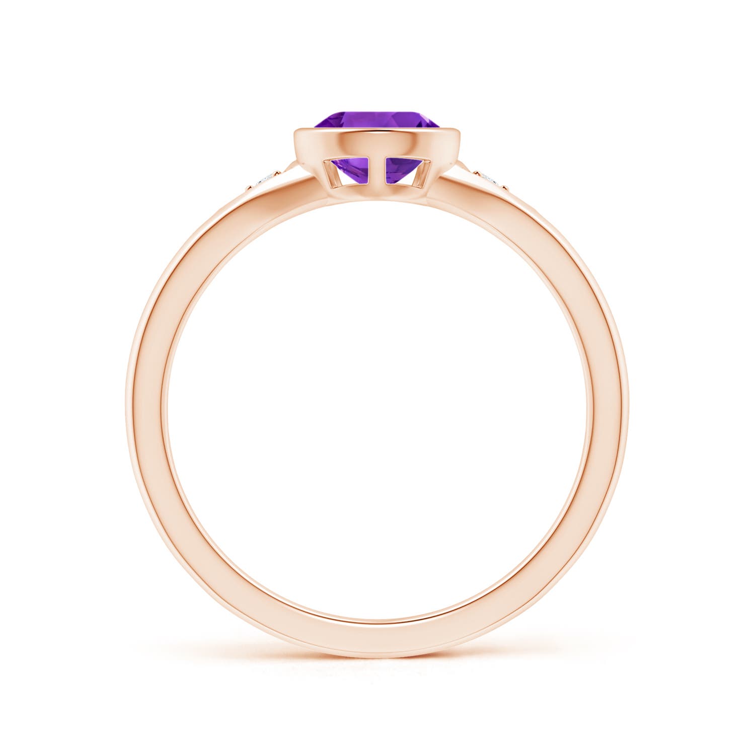 AAAA - Amethyst / 1.02 CT / 14 KT Rose Gold